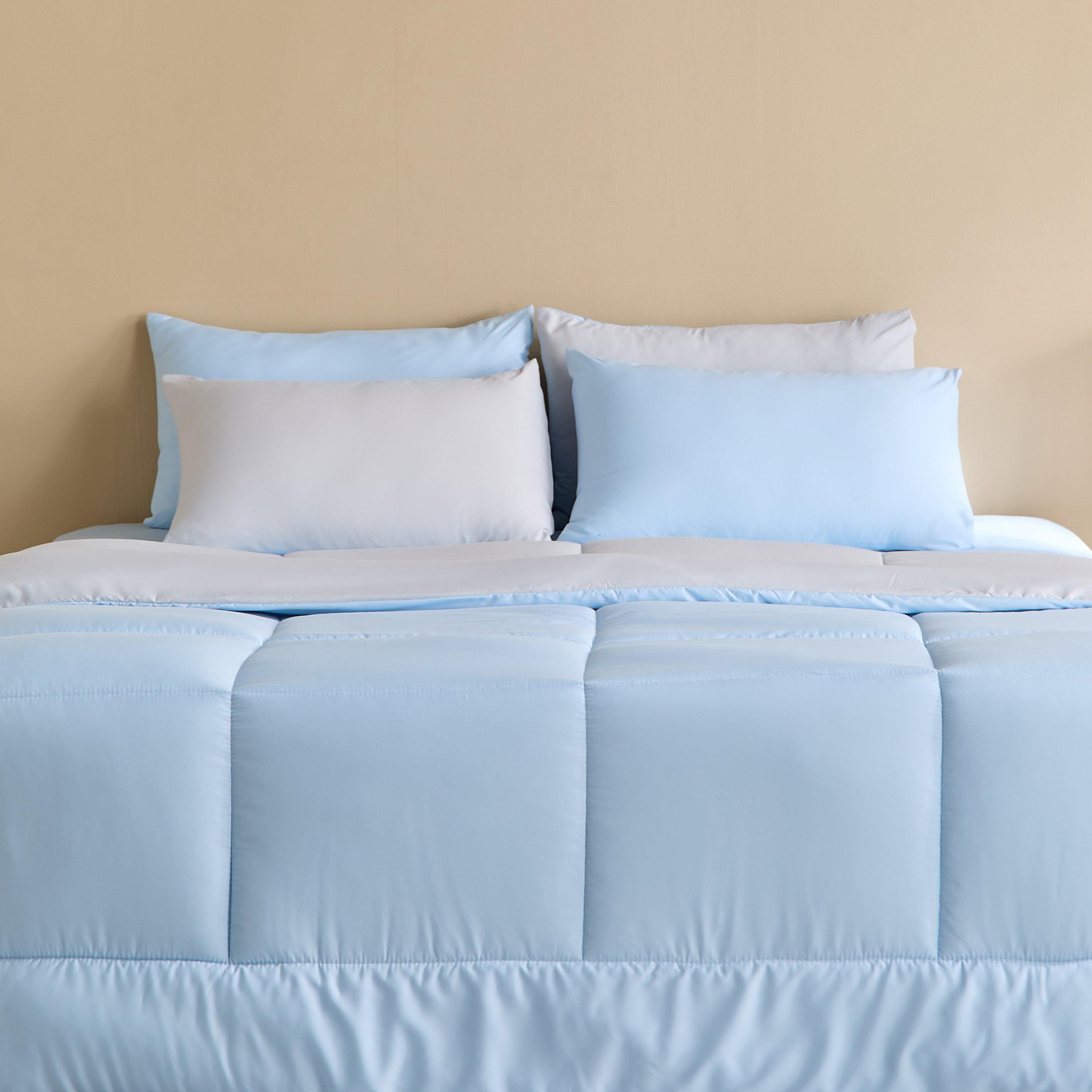 Luno Sleep Ease Hotel Collection 6-Piece Reversible Microfiber Queen BIAB Comforter Set - 200x230 cm-hbxhomeware-hbxbedroom-image-3