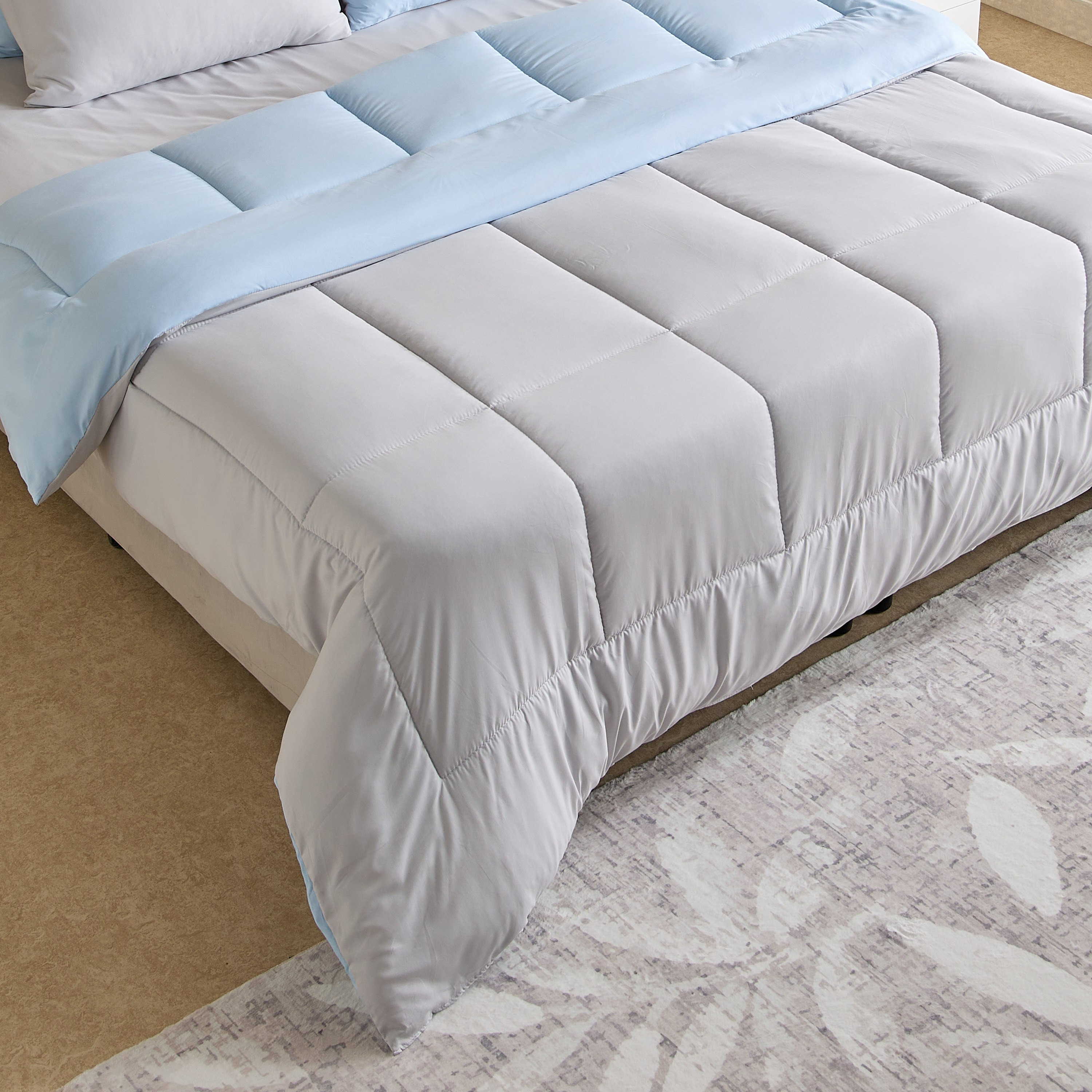 Luno Sleep Ease Hotel Collection 6-Piece Reversible Microfiber Queen BIAB Comforter Set - 200x230 cm-hbxhomeware-hbxbedroom-image-4
