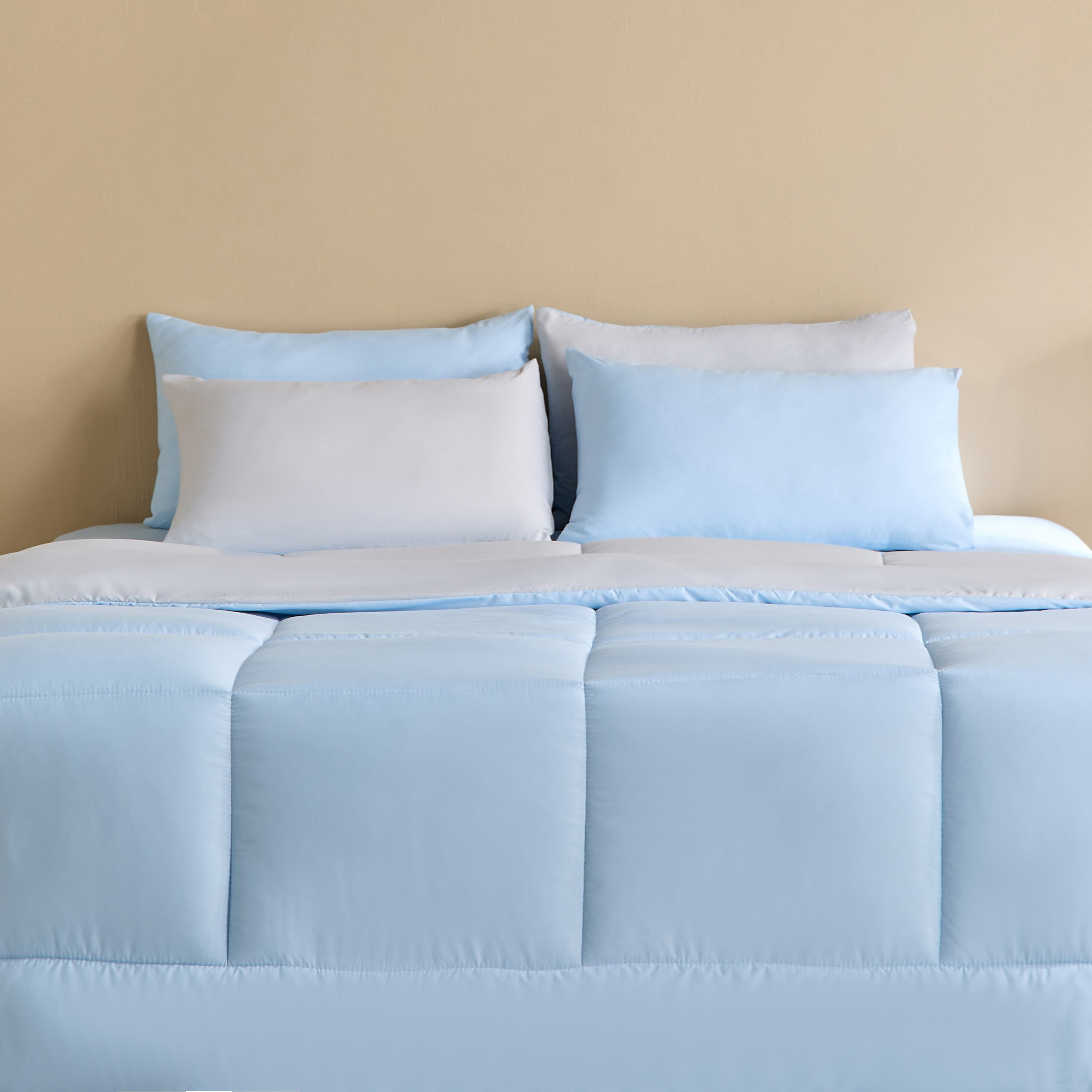 Luno Sleep Ease Hotel Collection 6-Piece Reversible Microfiber King BIAB Comforter Set - 220x240 cm-hbxhomeware-hbxbedroom-image-3