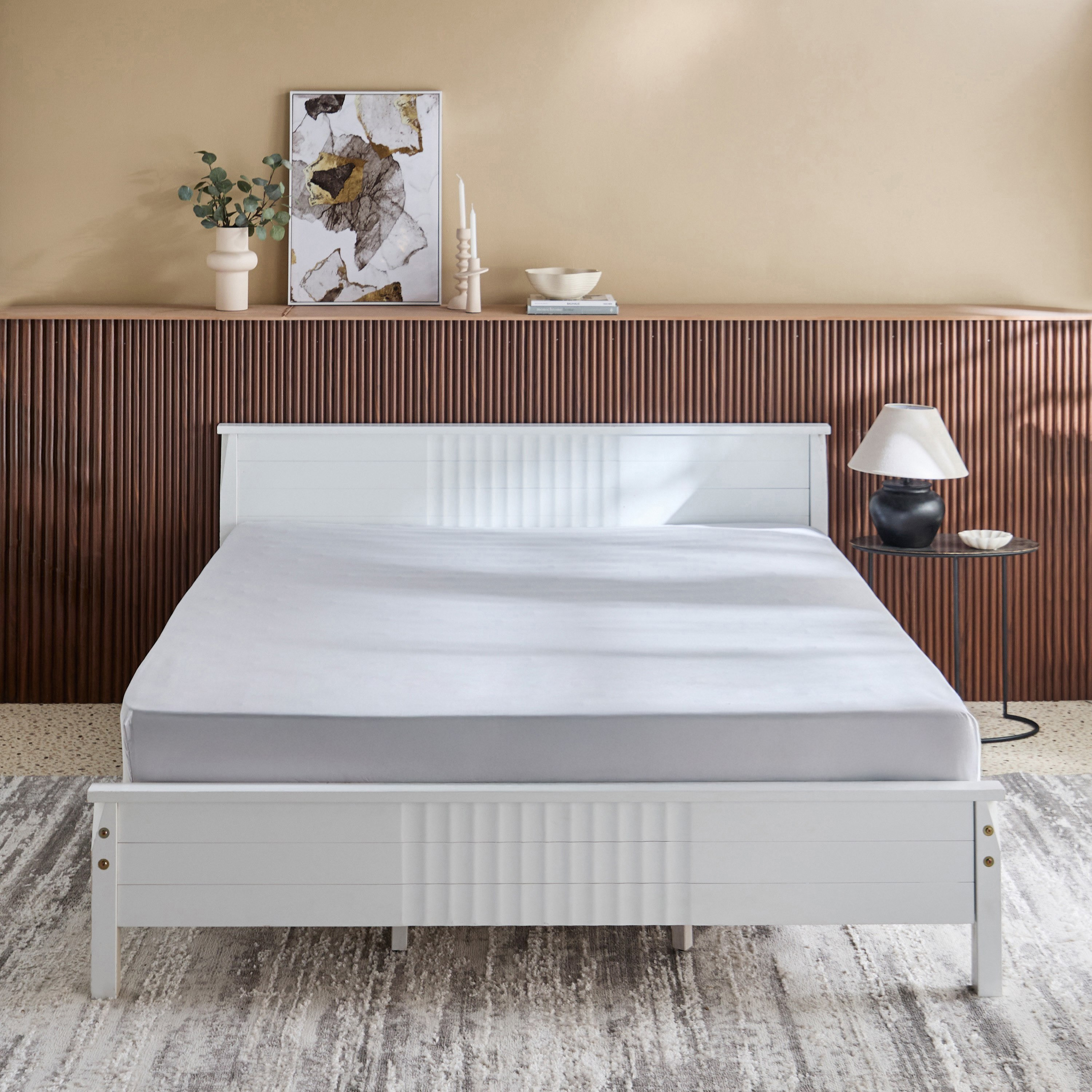 شرشف مطاطي سوبر كينج سادة من الألياف الدقيقة من ديربي - 200x200+25 سم-hbxhomeware-hbxbedroom-image-3