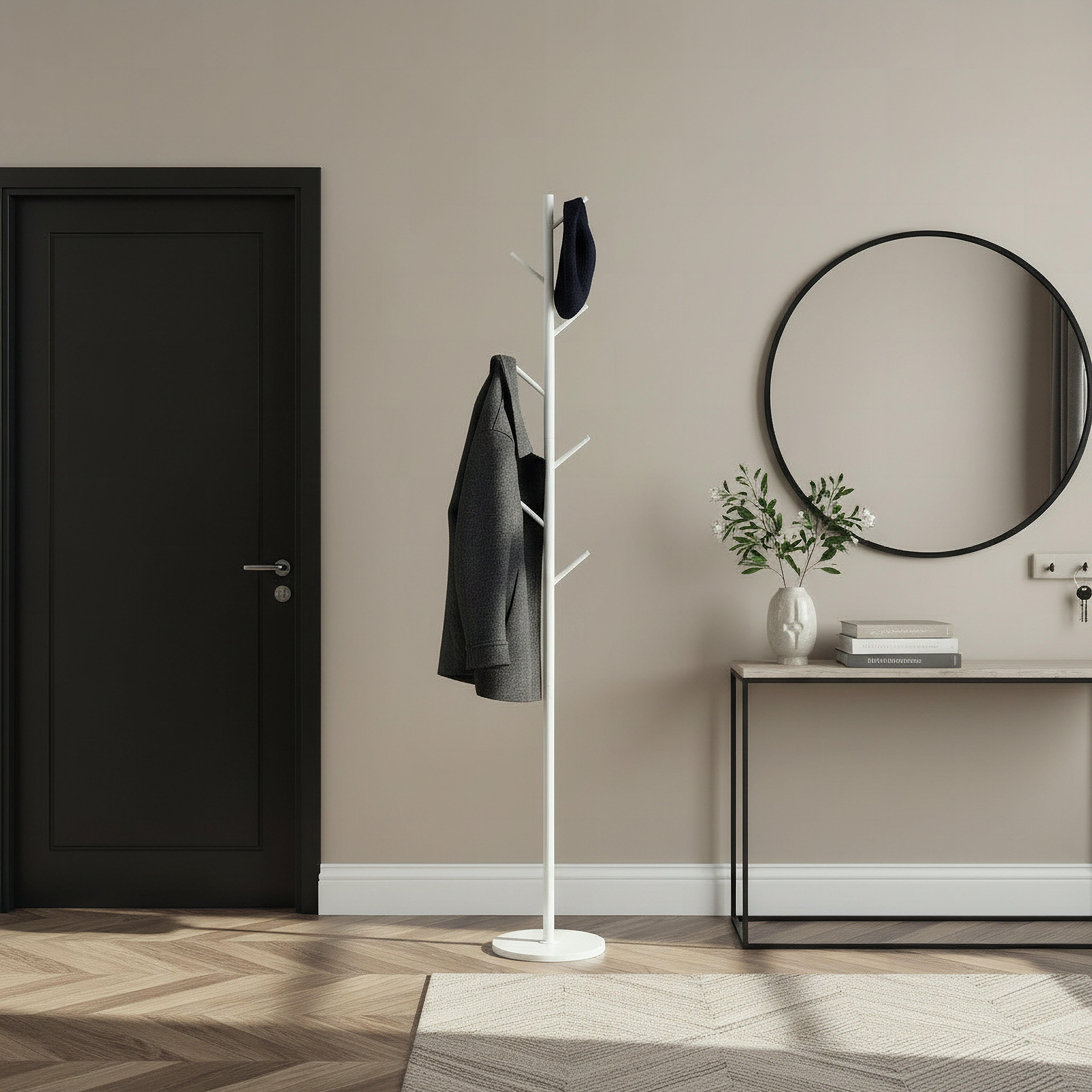 Atlanta Tall Hanger with Marble Base - 172x25 cm-hbxhomeware-bathandlaundry-clothesdryingracks-image-5