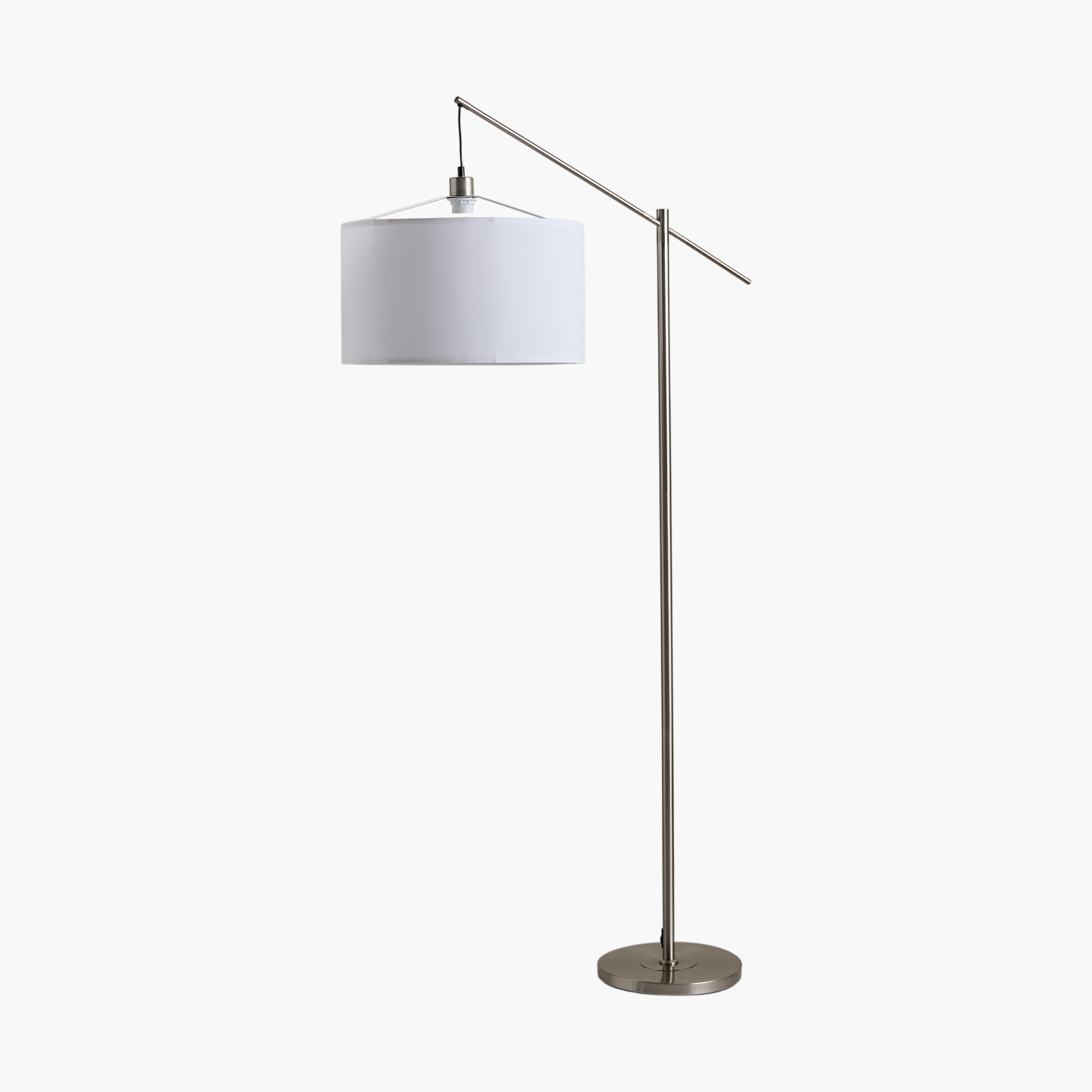 Zimmer Metal Arc Floor Lamp with Fabric Shade - 30x175 cm-hbxhomeware-hbxdecorandfurnishings-image-7