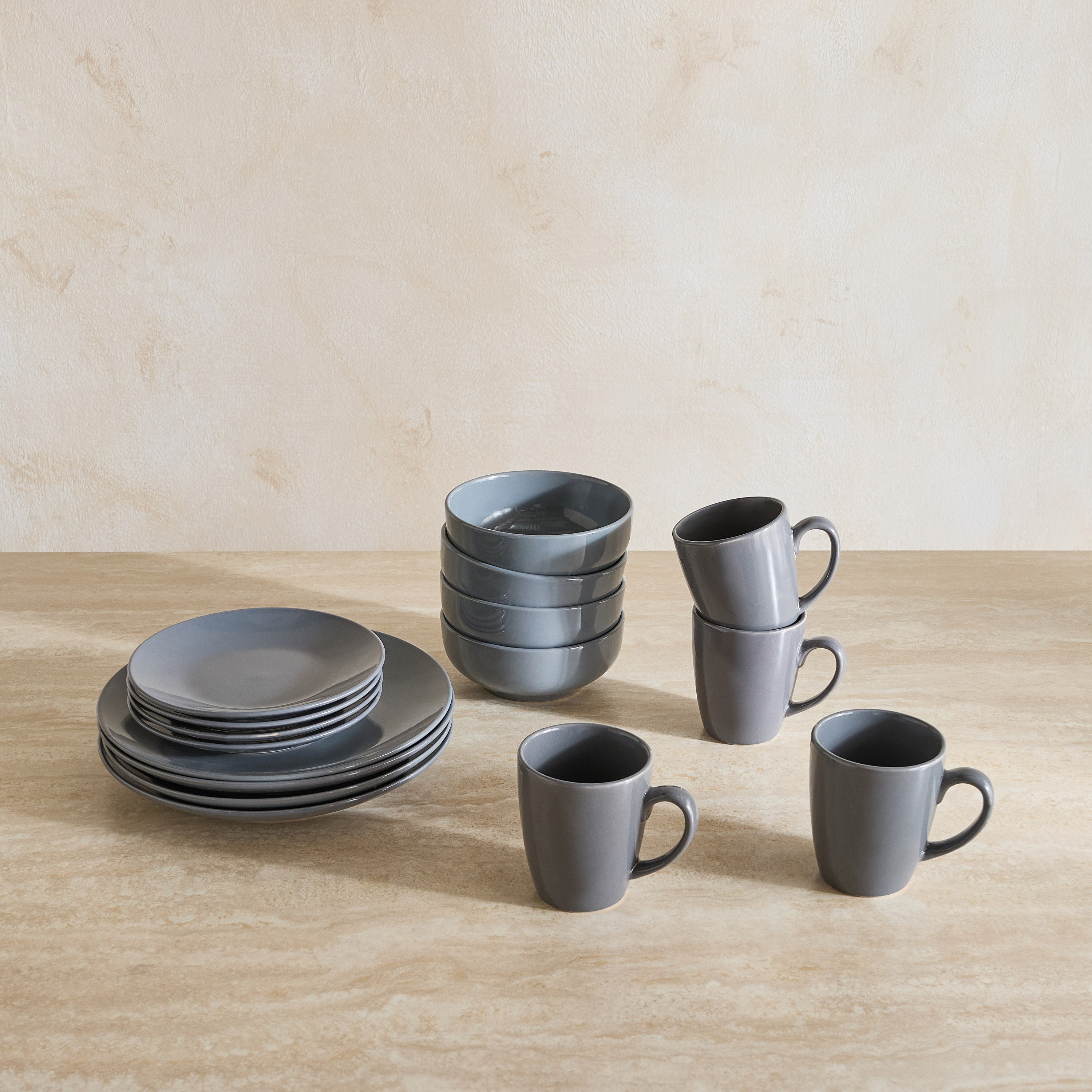 طقم عشاء لامع 16 قطعة من إليجنزا - يخدم 4 أفراد-hbxdiningroom-tabletop-dinnersets-image-5