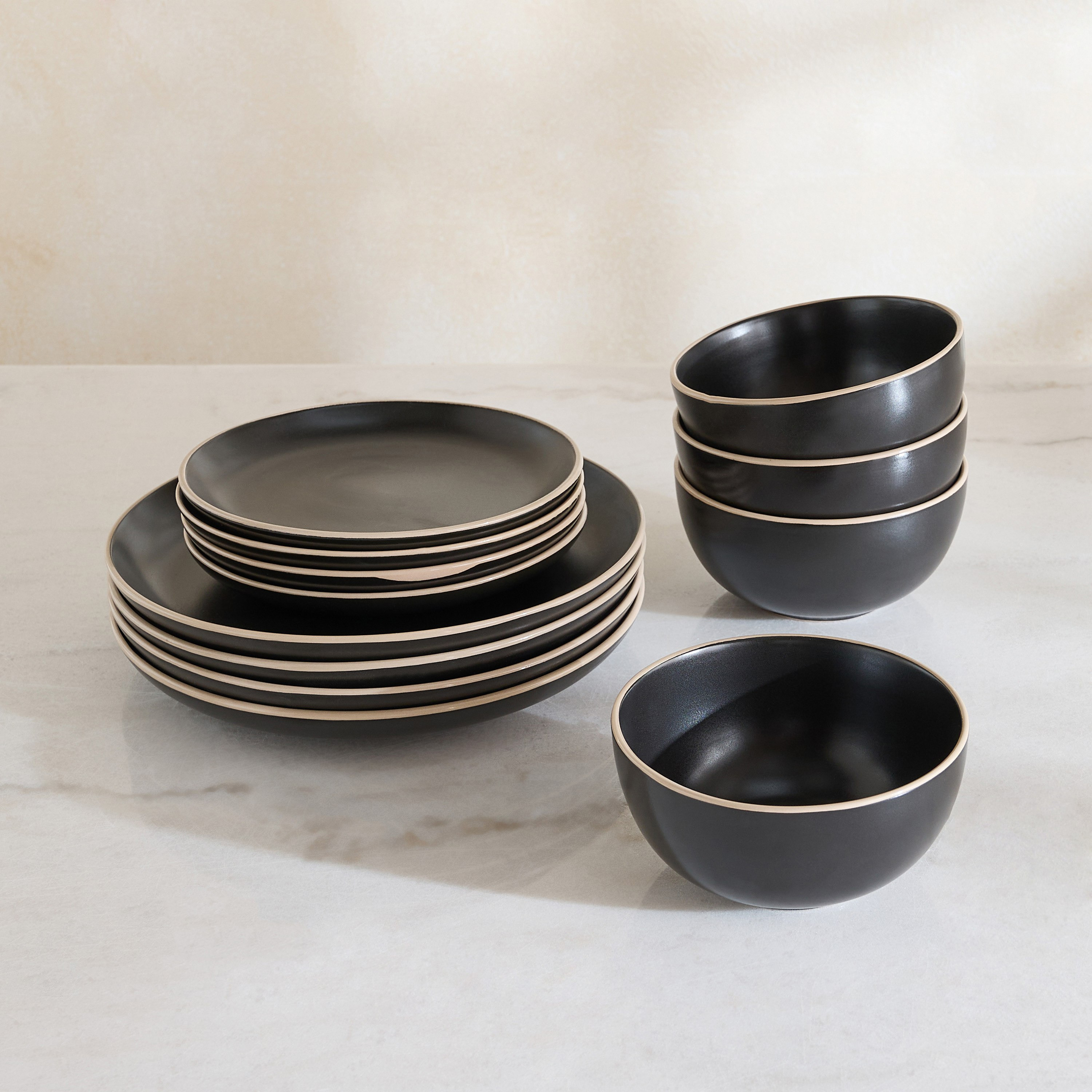 طقم عشاء 12 قطعة من إليجنزا - يخدم 4 أفراد-hbxdiningroom-tabletop-dinnersets-image-5