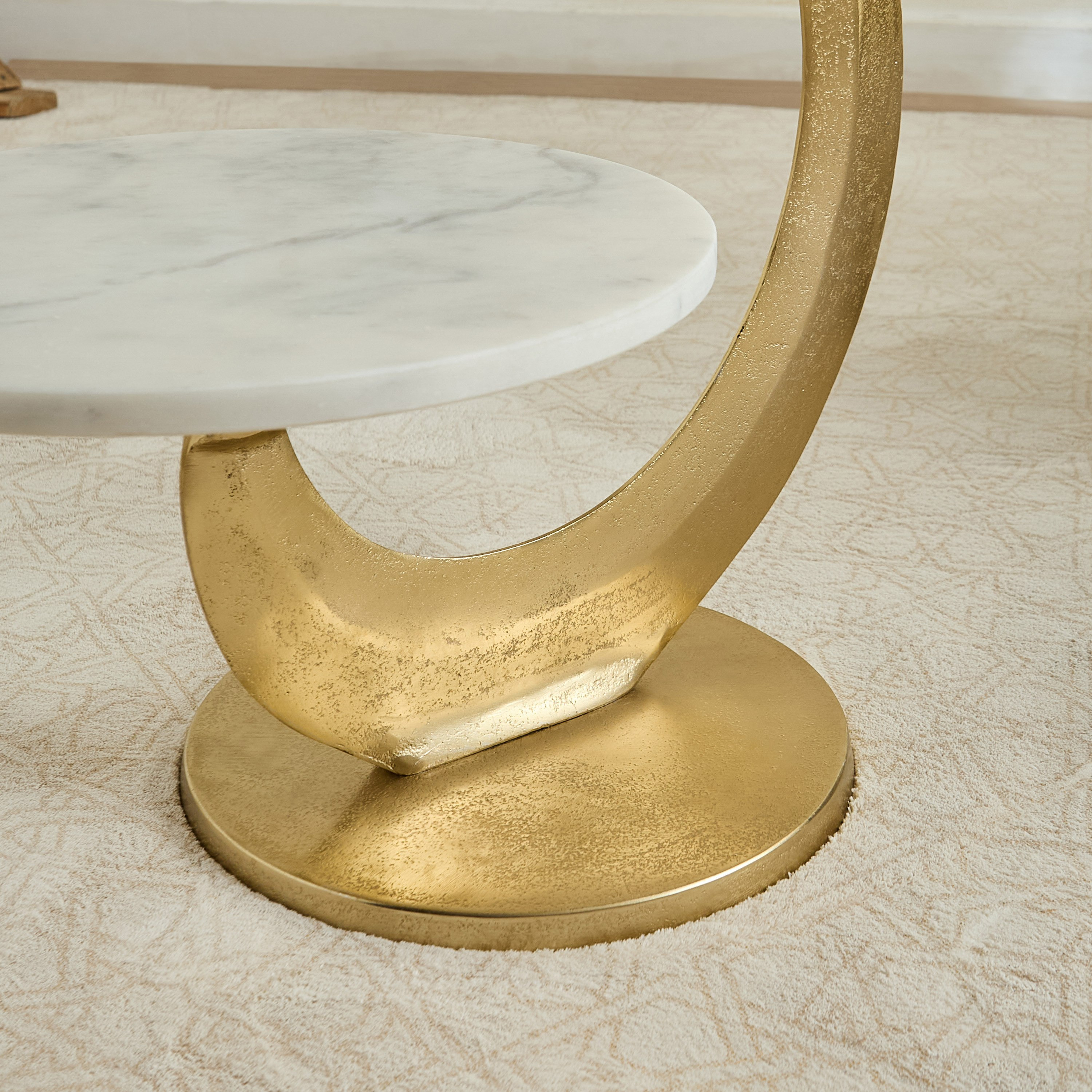 Moon 2-Tier Geniune Marble Accent Table-hbxfurniture-livingroom-endtables-image-4