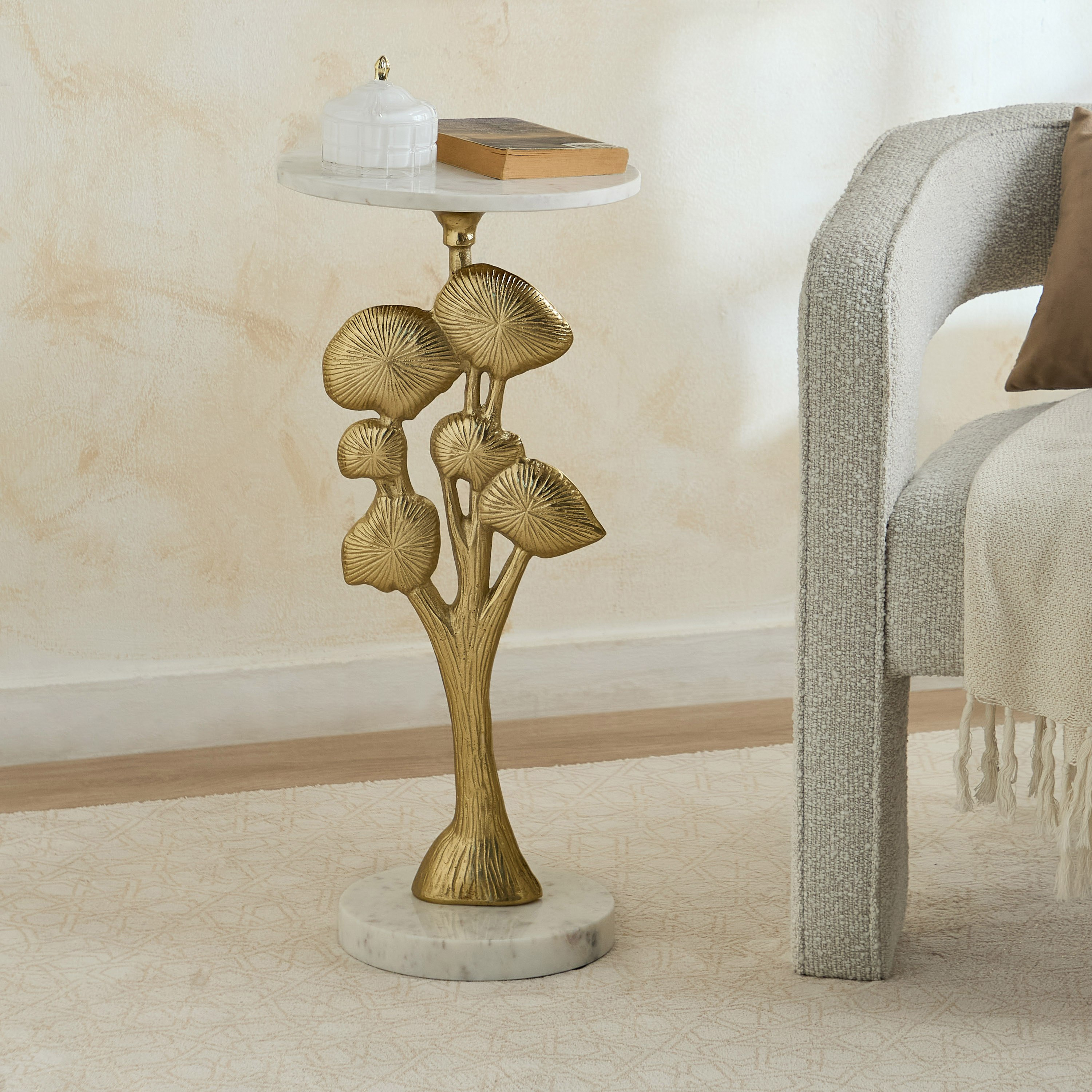 Liva Geniune Marble Accent Table-hbxfurniture-livingroom-endtables-image-1