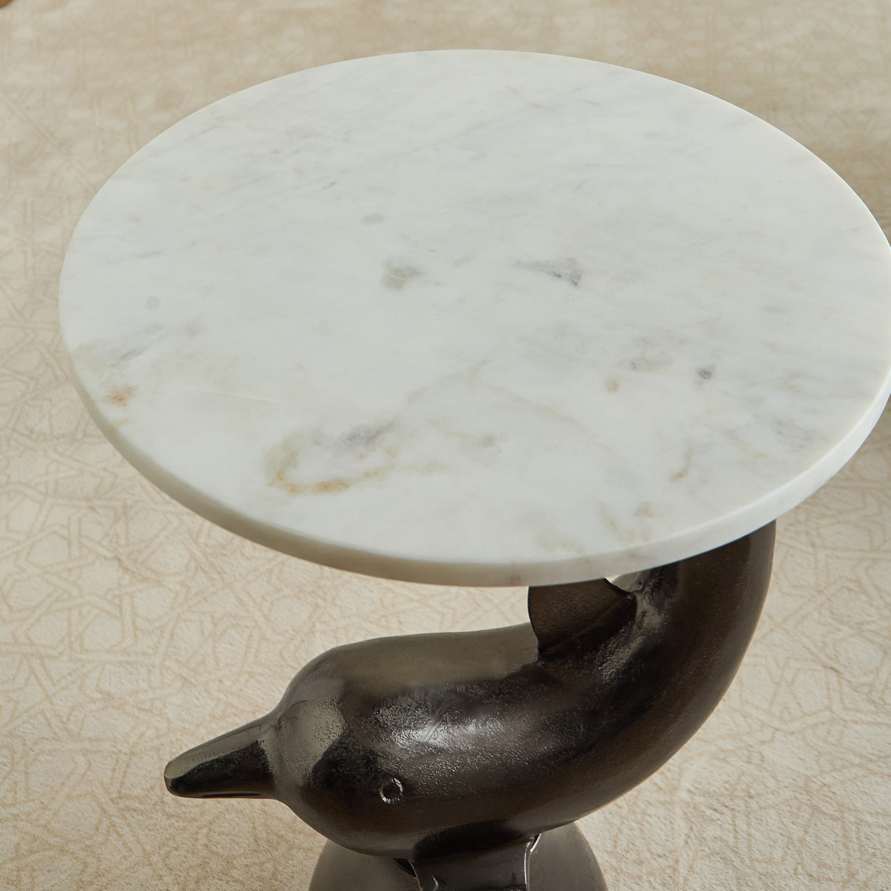 Dolphine Geniune Marble Accent Table-hbxfurniture-livingroom-endtables-image-3