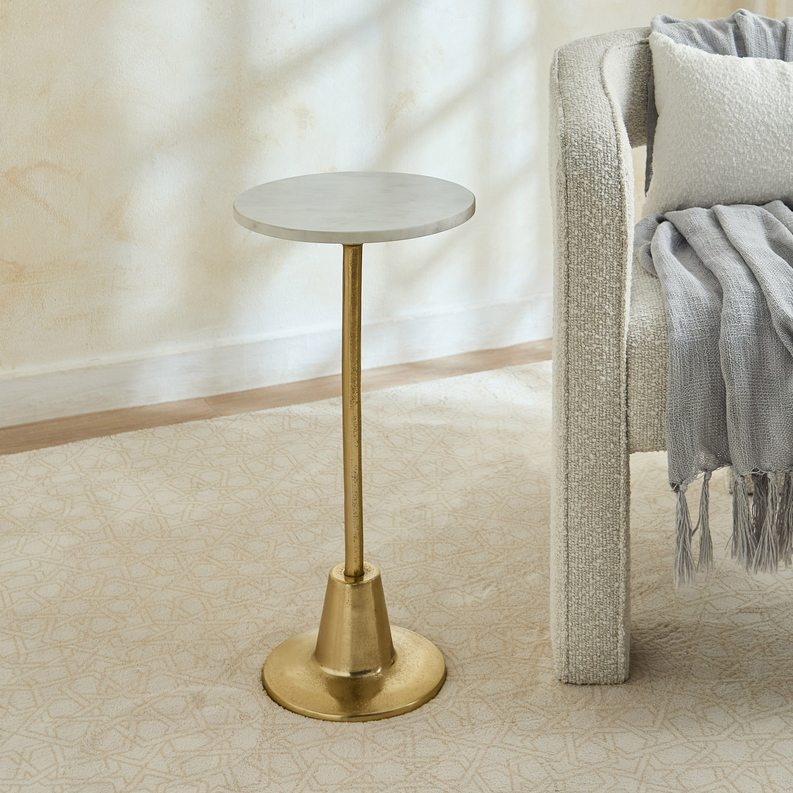 Elset Small Geniune Marble Accent Table-hbxfurniture-livingroom-endtables-image-2