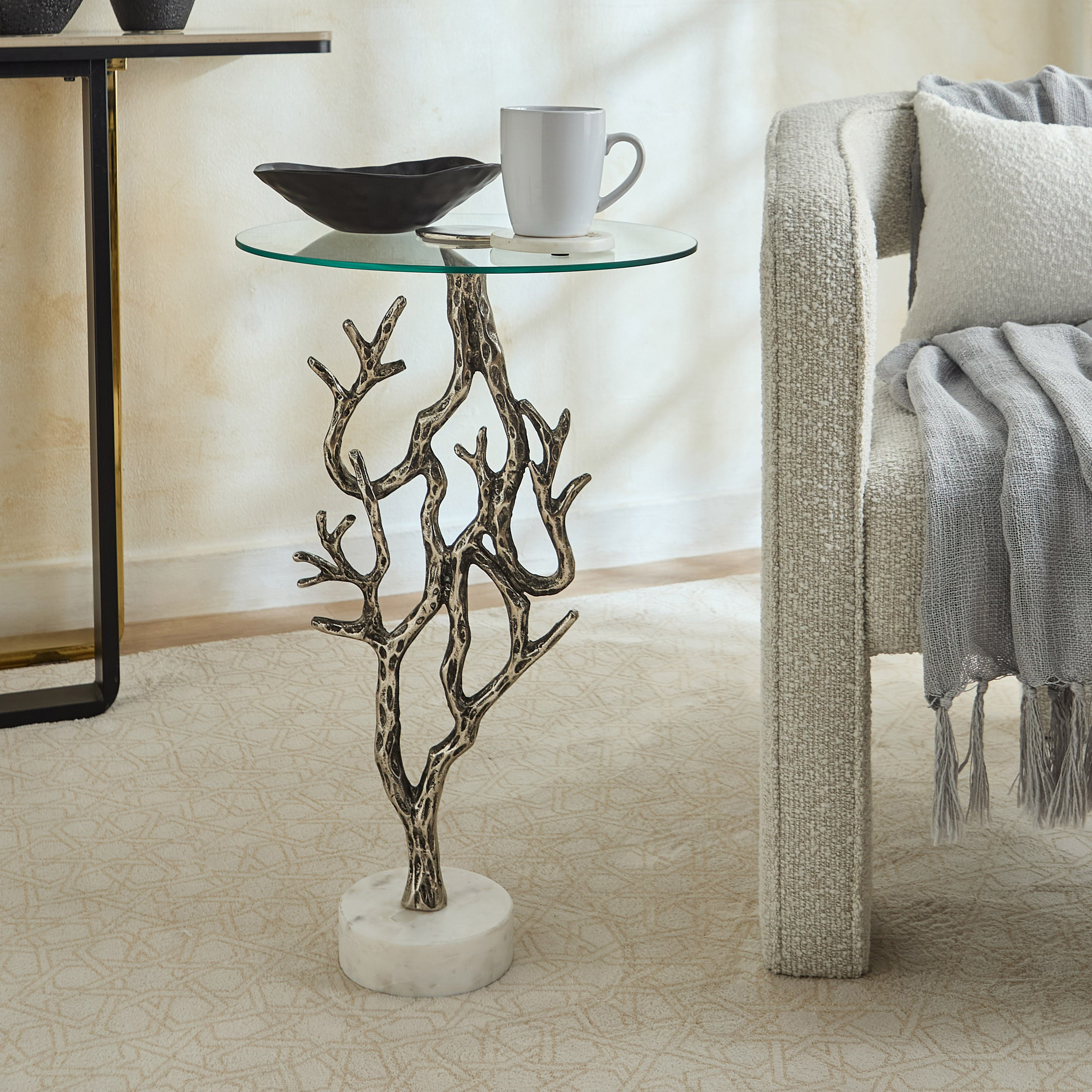 Banyan Glass Top Accent Table-hbxfurniture-livingroom-endtables-image-1