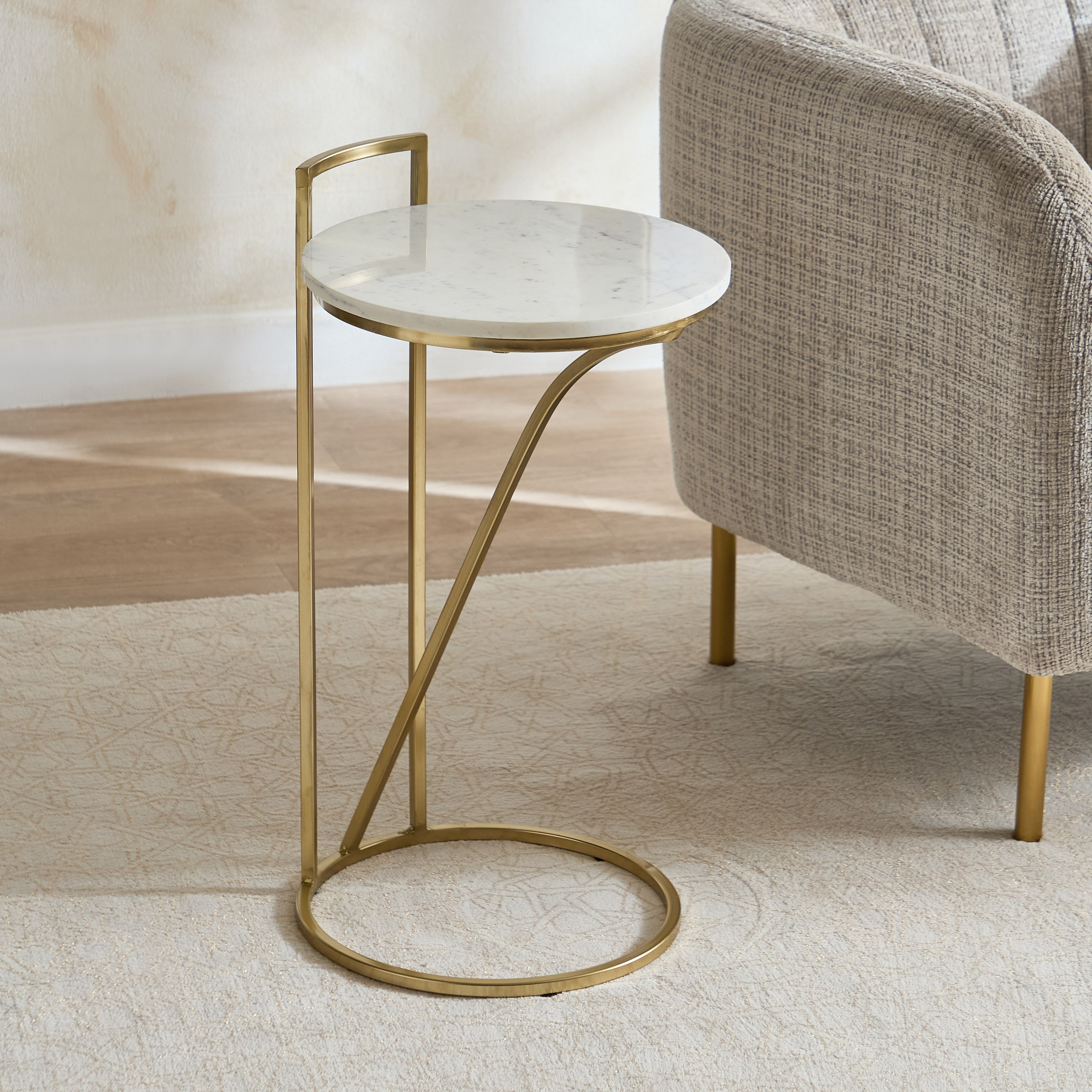 Cavon Gradient Genuine Marble Top Accent Table-hbxfurniture-livingroom-endtables-image-2