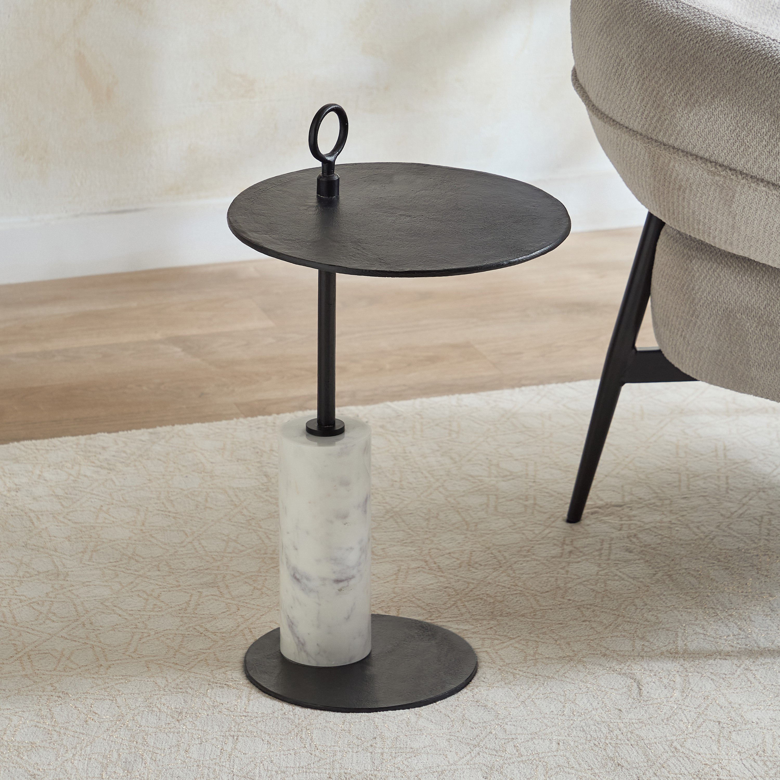 Vendra Isabela Geniune Marble Base Accent Table-hbxfurniture-livingroom-endtables-image-2