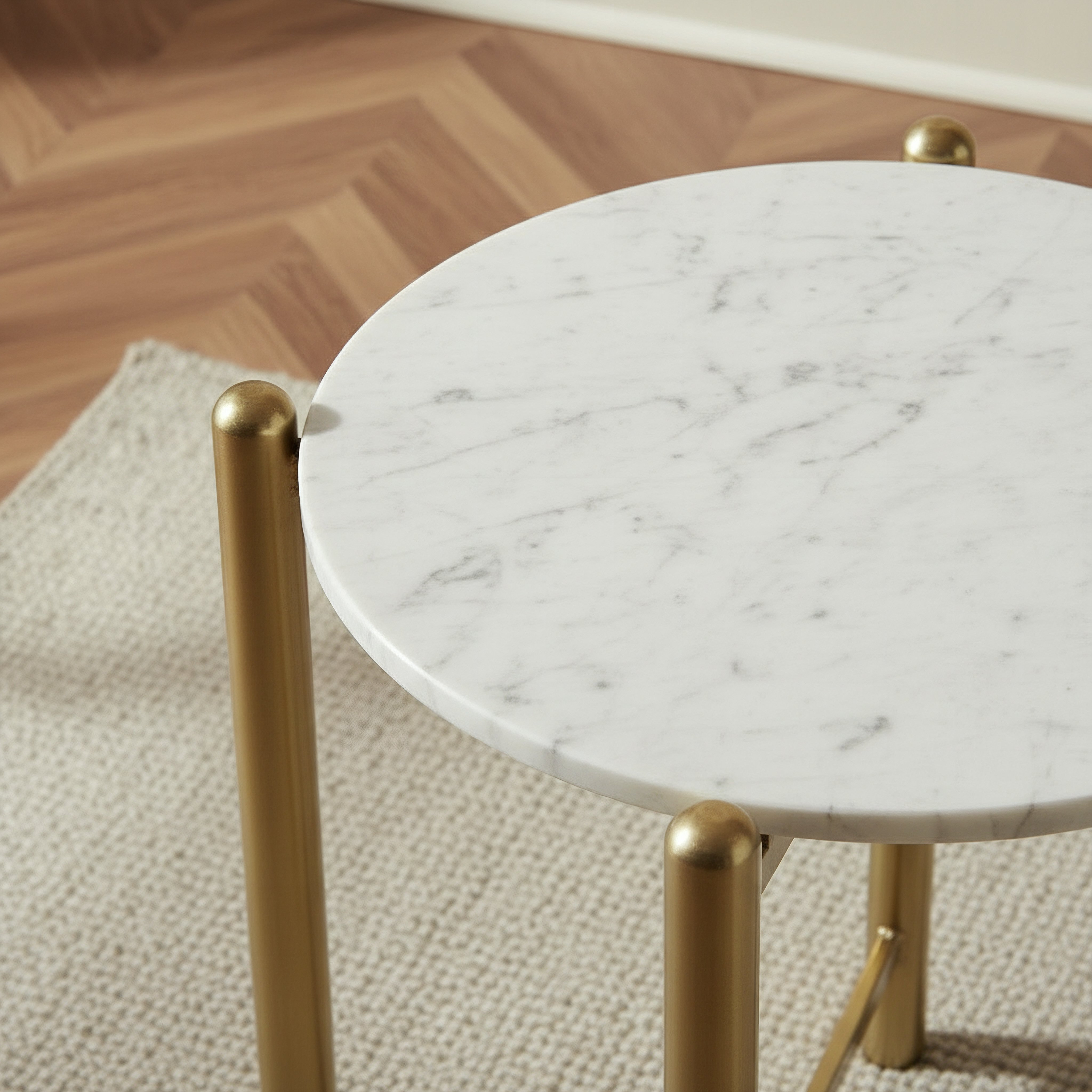 Vendra Treesa Geniune Marble Top End Table-hbxfurniture-livingroom-endtables-image-2