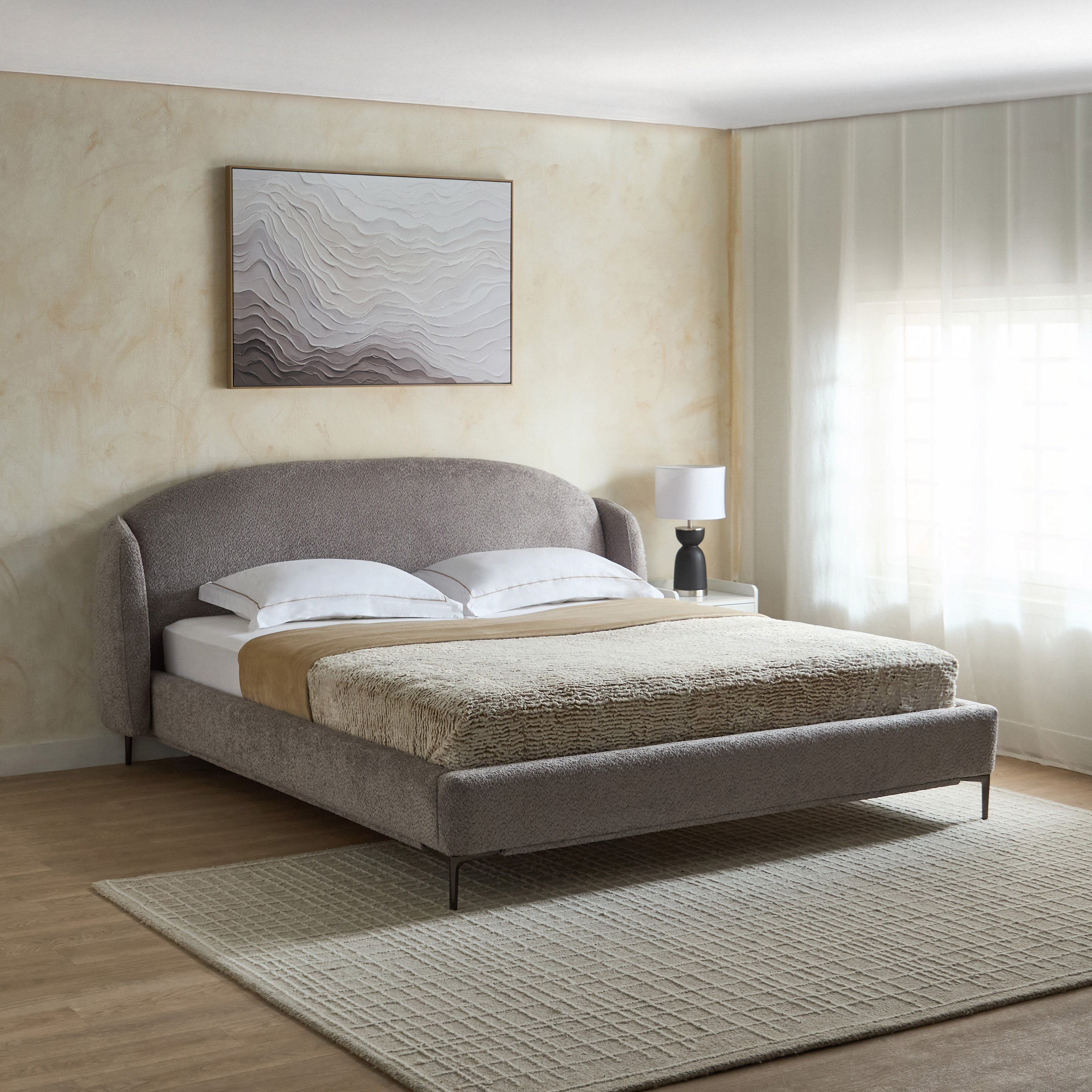 سرير كوين منجد دونا من مارويل - 160x200 سم-hbxbedroom-bedsandbedsets-beds-queen-image-1