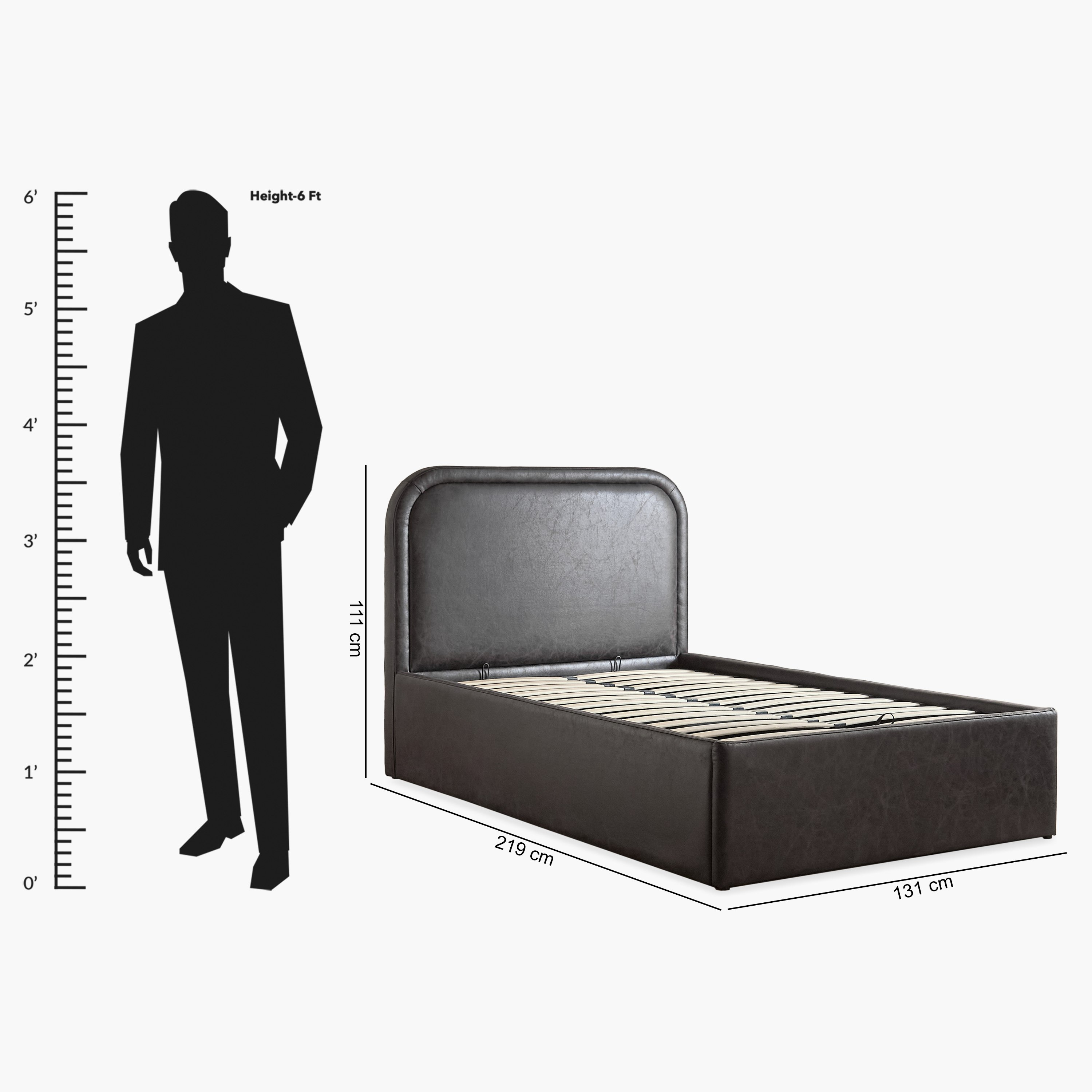 Movo Nordica Opal Upholstered Hydraulic Storage Twin Bed - 120x200 cm-hbxbedroom-bedsandbedsets-upholsteredbeds-twin-image-12