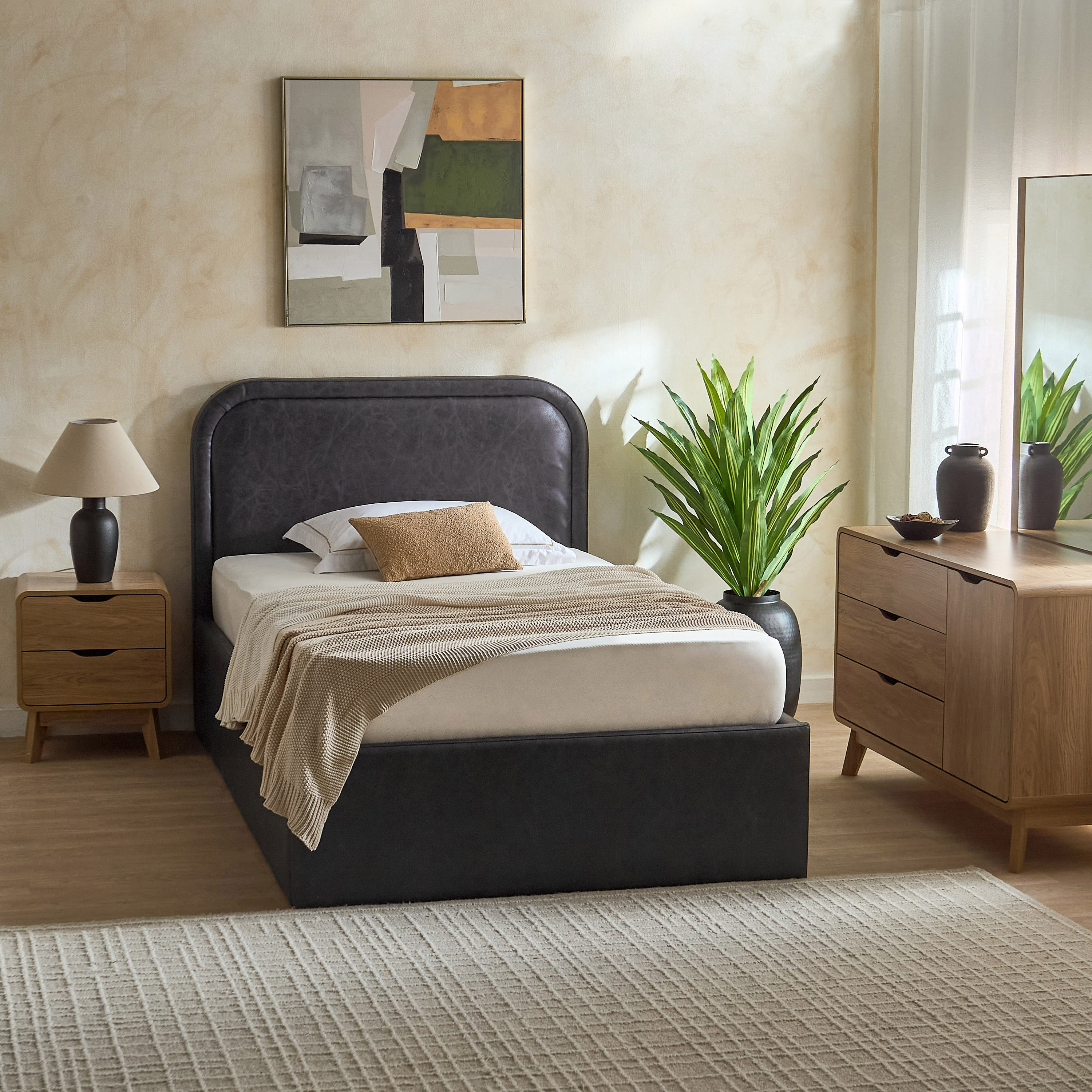 Movo Nordica Opal Upholstered Hydraulic Storage Single Bed - 90x200 cm-hbxkidsandyouth-bedsandbedsets-beds-single-image-10