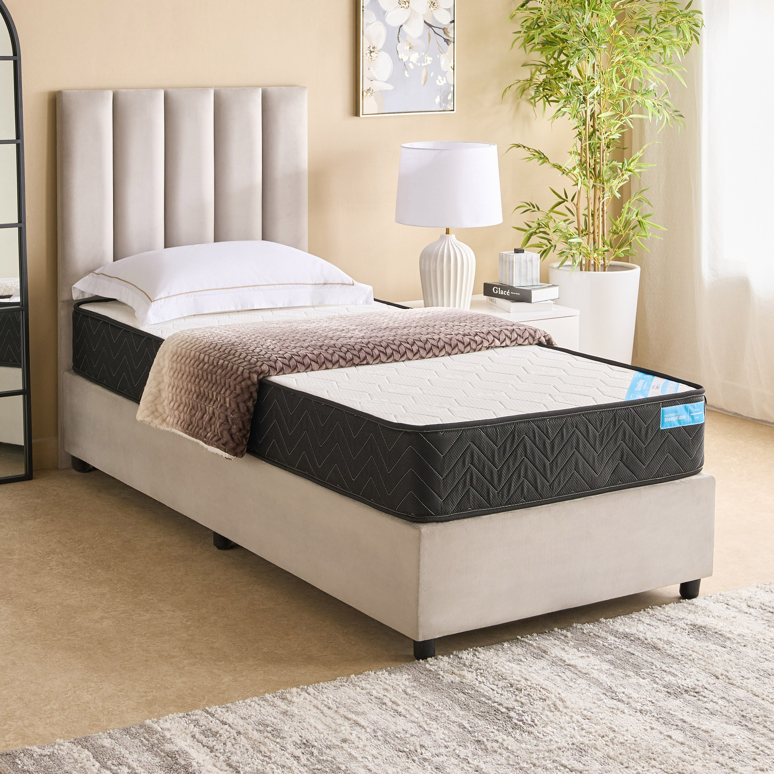 iSleepEase DreamSleep Firm Knitted Fabric HR Bonnell Spring Single Mattress - 90x200x21 cm-hbxfurniture-bedroom-mattresses-single-image-9