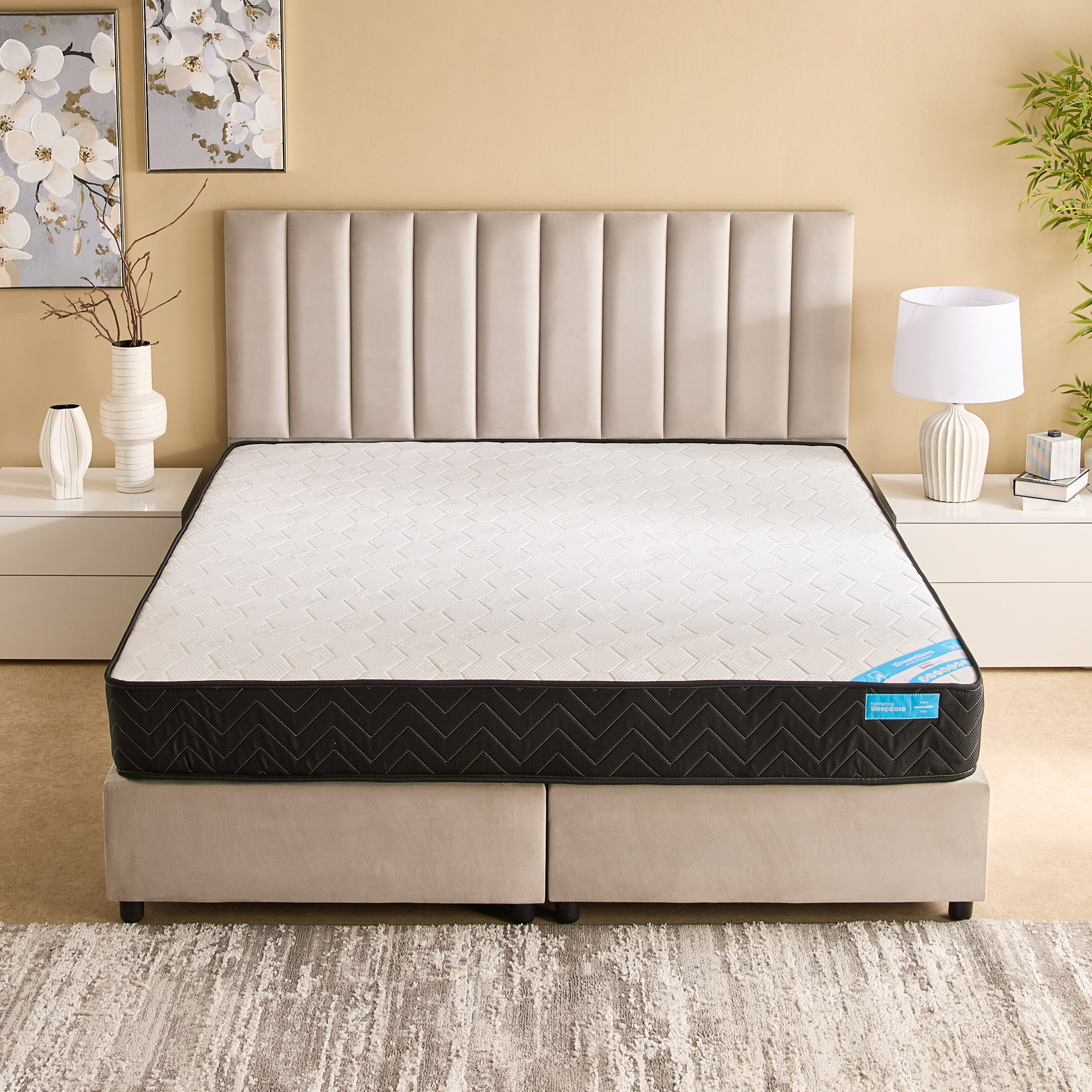 iSleepEase DreamSleep Firm Knitted Fabric HR Bonnell Spring King Mattress - 180x200x21 cm-hbxfurniture-mattresses-king-image-2