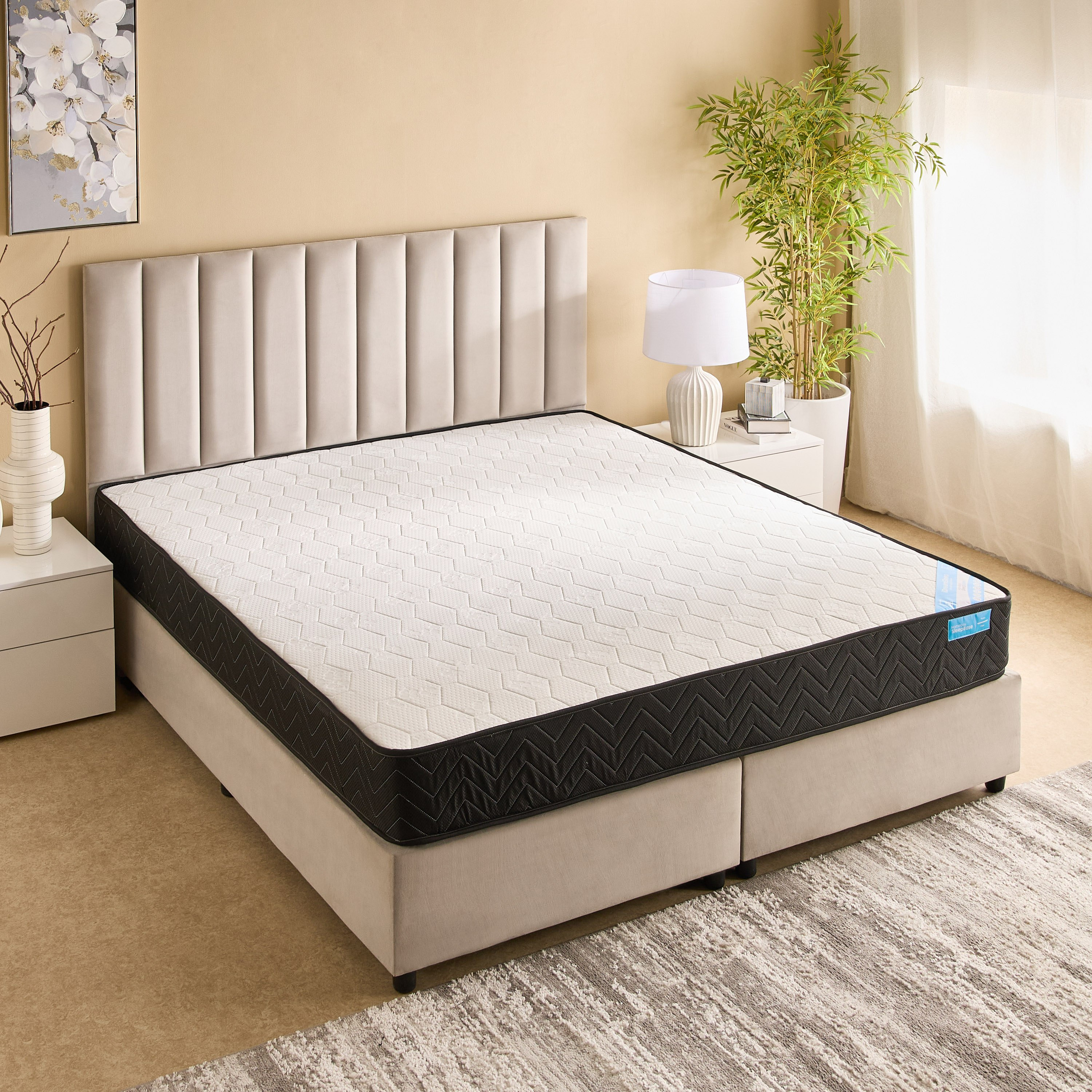 iSleepEase DreamSleep Firm Knitted Fabric HR Bonnell Spring King Mattress - 180x200x21 cm-hbxfurniture-mattresses-king-image-3