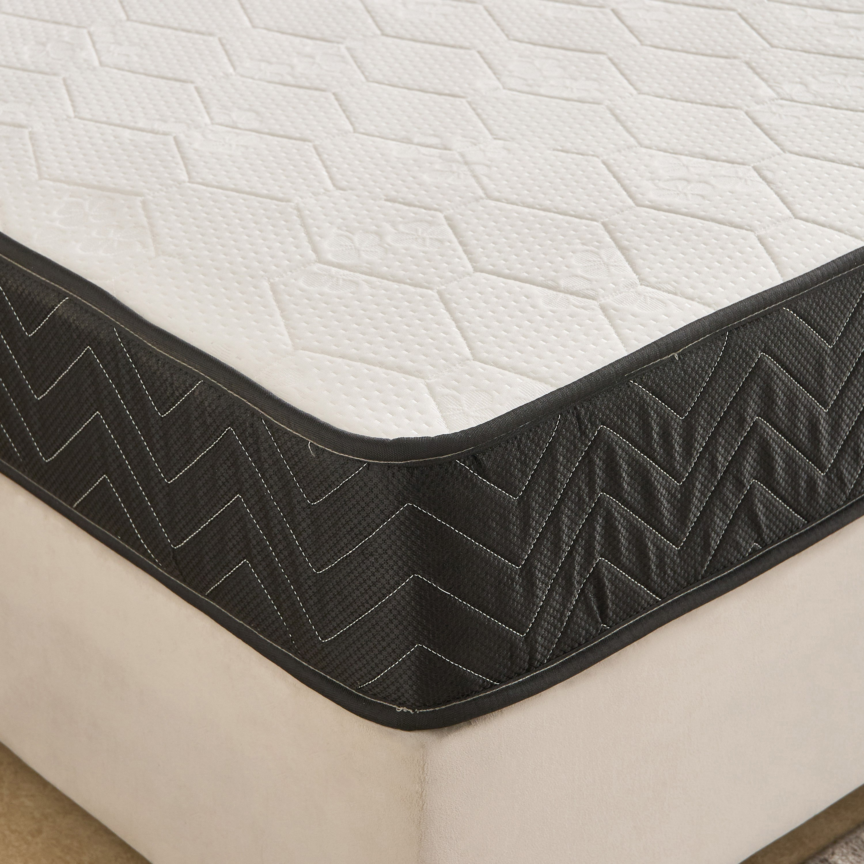 iSleepEase DreamSleep Firm Knitted Fabric HR Bonnell Spring King Mattress - 180x200x21 cm-hbxfurniture-mattresses-king-image-5