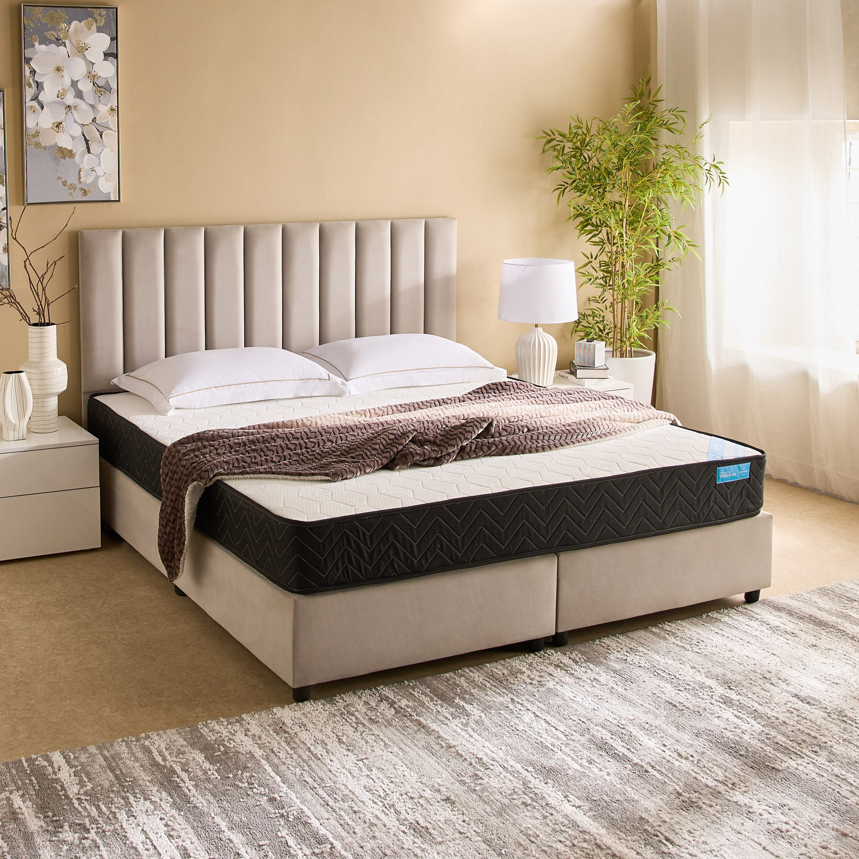 iSleepEase DreamSleep Firm Knitted Fabric HR Bonnell Spring King Mattress - 180x200x21 cm-hbxfurniture-mattresses-king-image-9