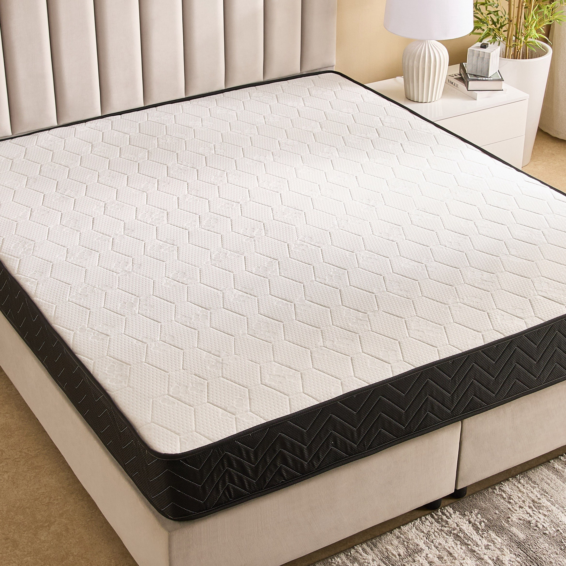 iSleepEase DreamSleep Firm Knitted Fabric HR Bonnell Spring Super King Mattress - 200x200x21 cm-PROMO_HB_SA_SETFOR1299_270826-image-4