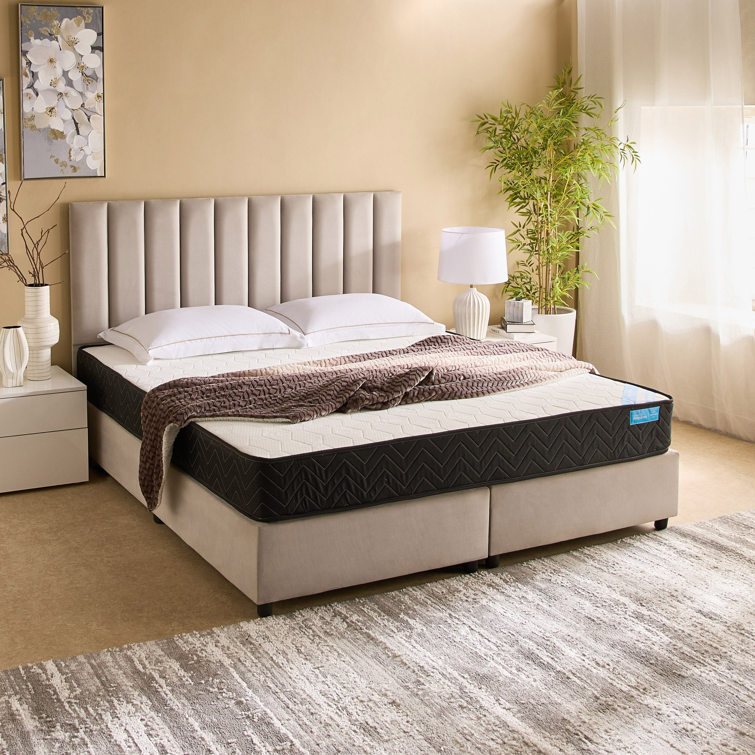 iSleepEase DreamSleep Firm Knitted Fabric HR Bonnell Spring Super King Mattress - 200x200x21 cm-PROMO_HB_SA_SETFOR1299_270826-image-9