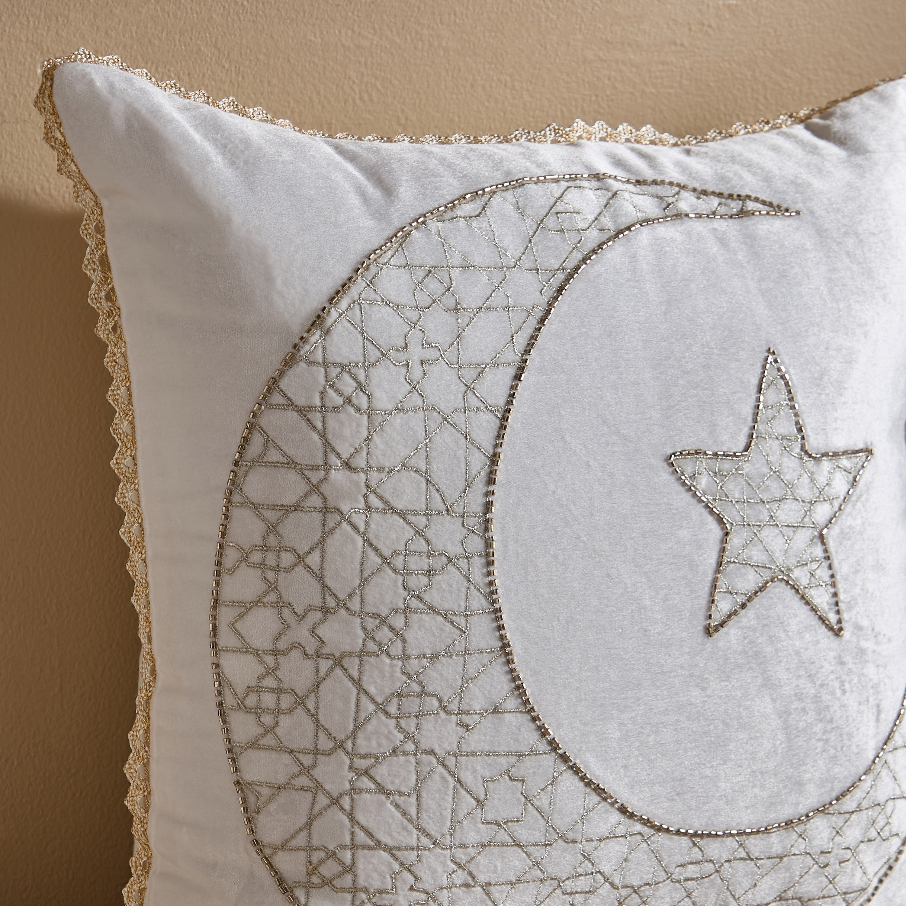 Layali Moon and Star Filled Cushion - 45x45 cm-hbxlivingroom-furnishings-cushionsandcovers-filledcushions-image-2