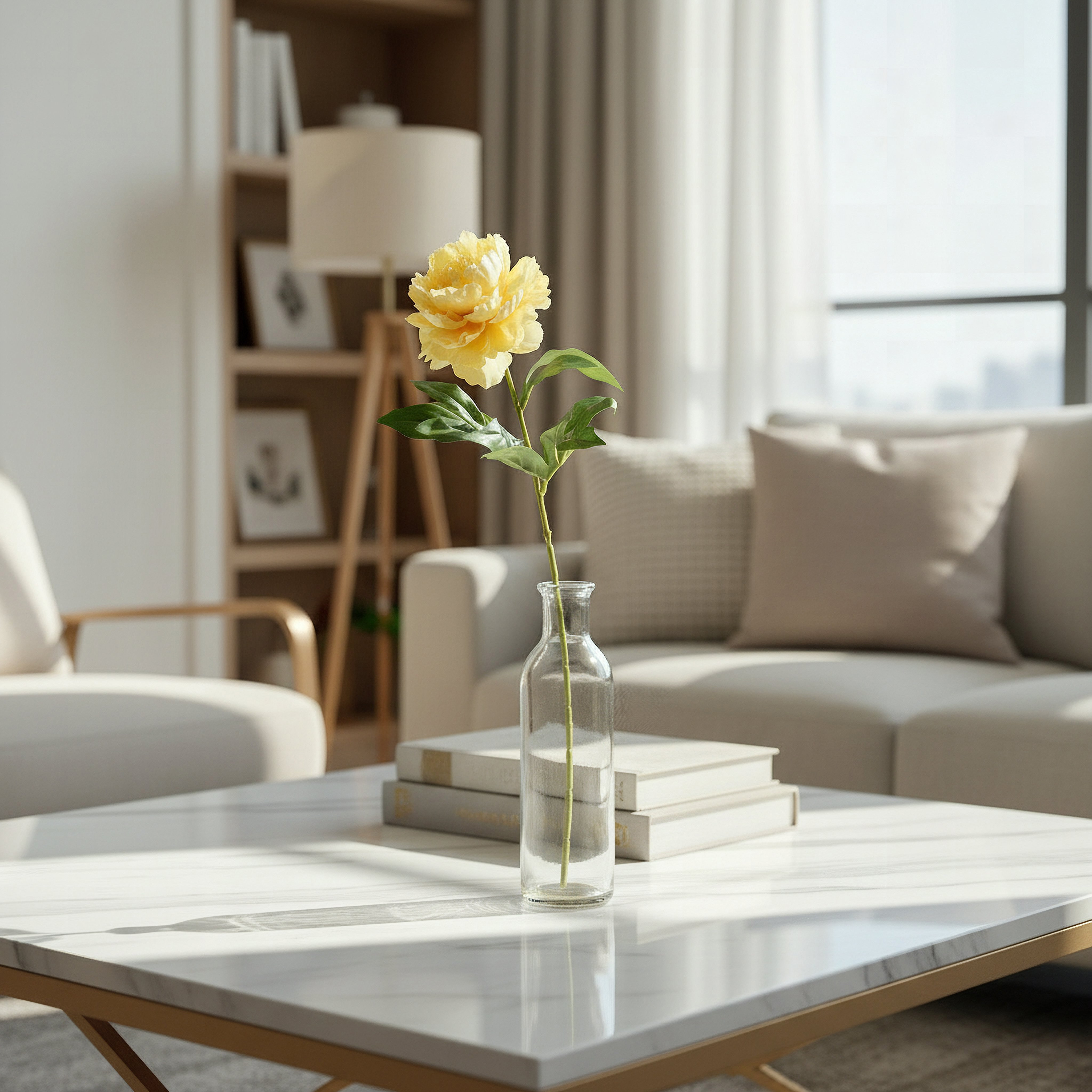 Floret Single Peony Flower Stick - 66 cm-hbxdecorandfurnishings-homeaccessories-artificialflowersandplants-image-4