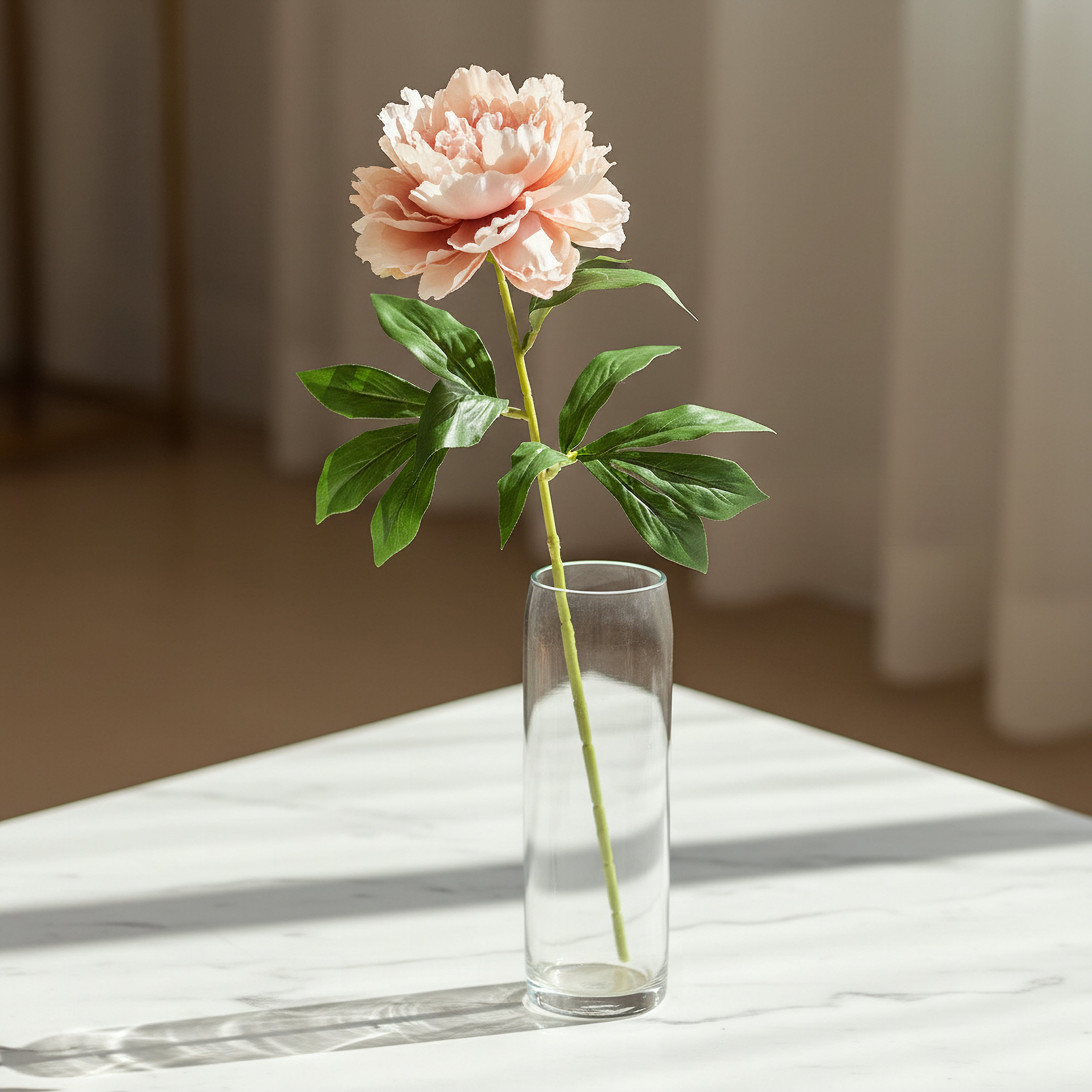 Floret Single Peony Flower Stick - 66 cm-hbxdecorandfurnishings-homeaccessories-artificialflowersandplants-image-1
