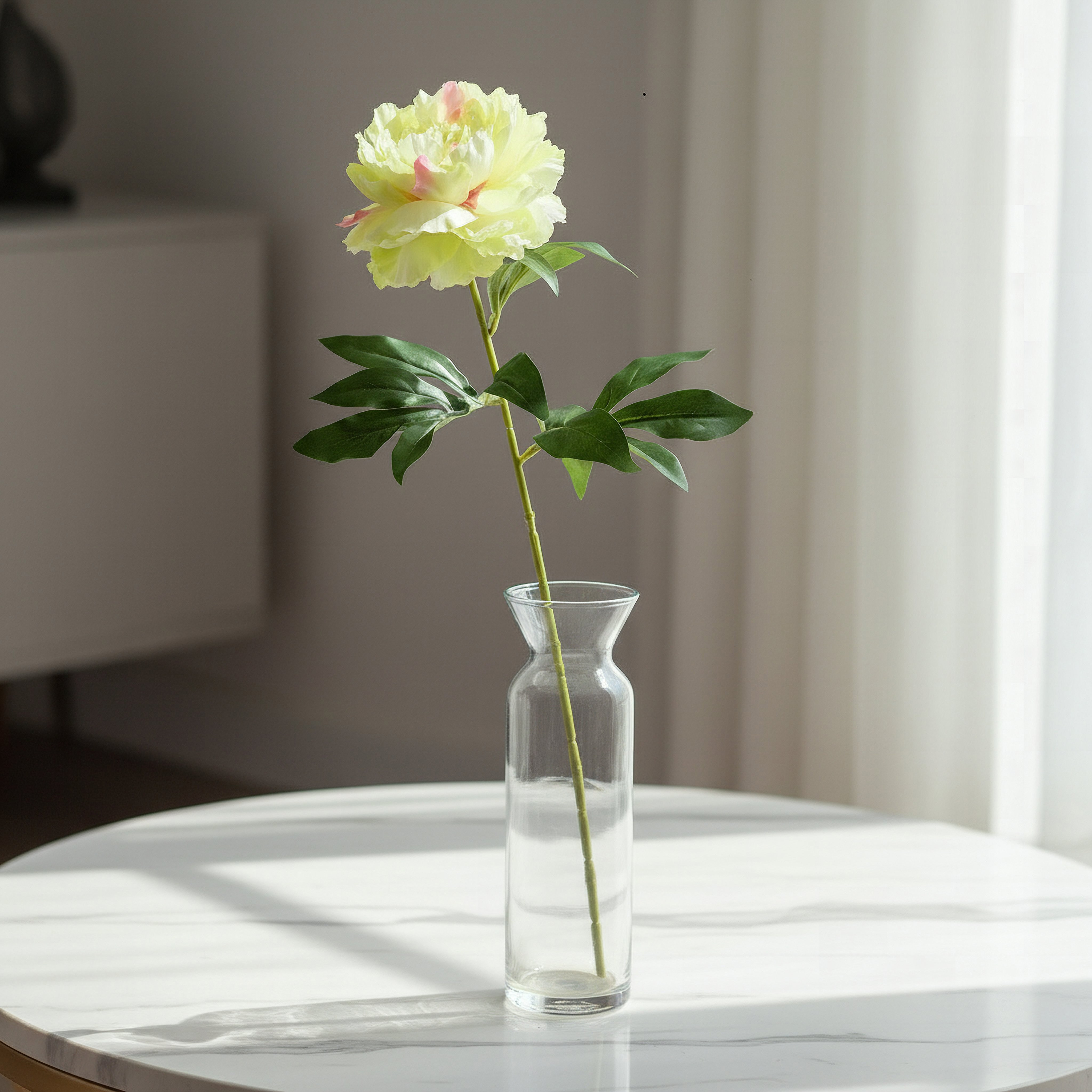 Floret Single Peony Flower Stick - 66 cm-hbxdecorandfurnishings-homeaccessories-artificialflowersandplants-image-1