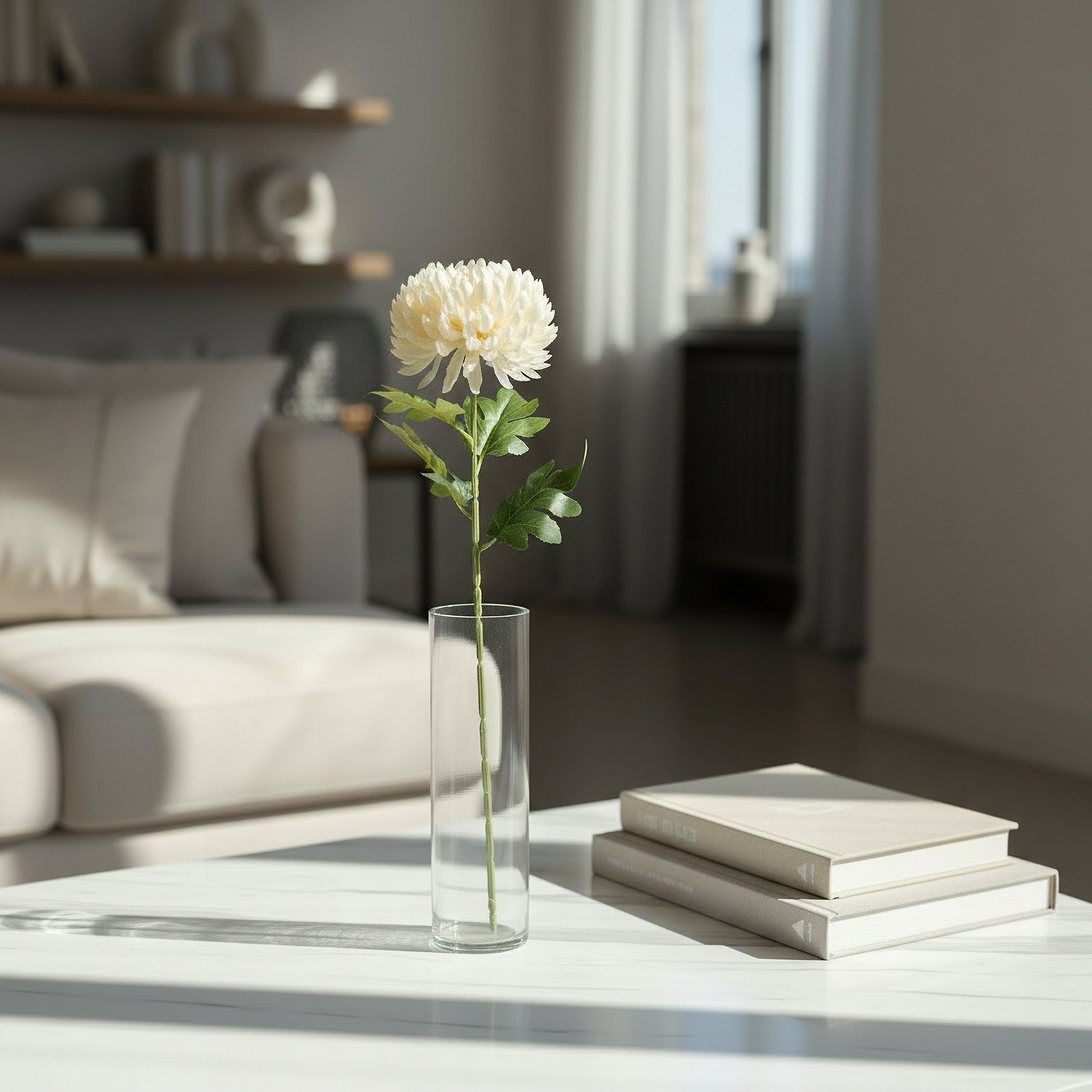 Floret Single Mum Flower Stick - 75 cm-hbxdecorandfurnishings-homeaccessories-artificialflowersandplants-image-4