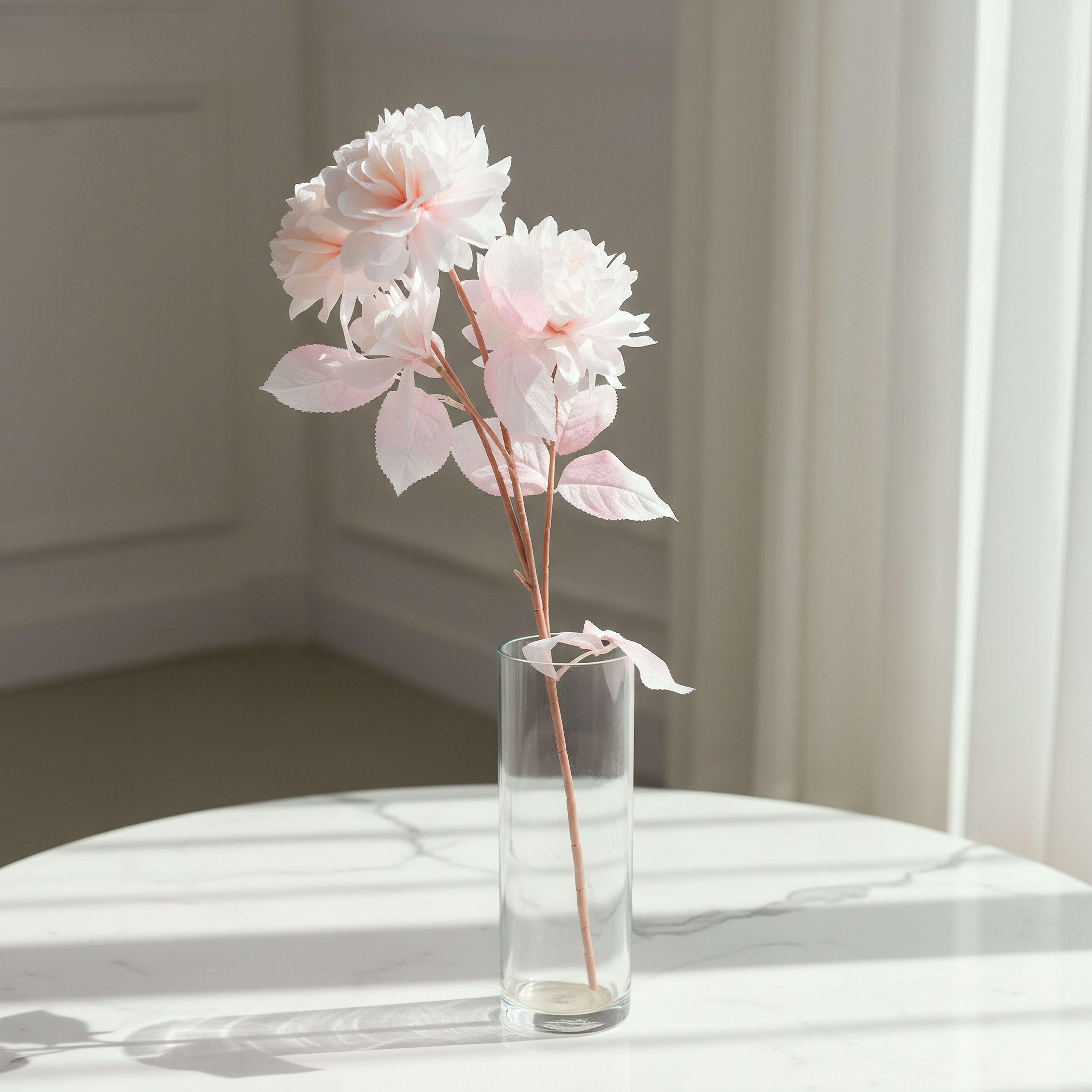Floret Cotton Rose Spray Flowers - 72 cm-hbxdecorandfurnishings-homeaccessories-artificialflowersandplants-image-1