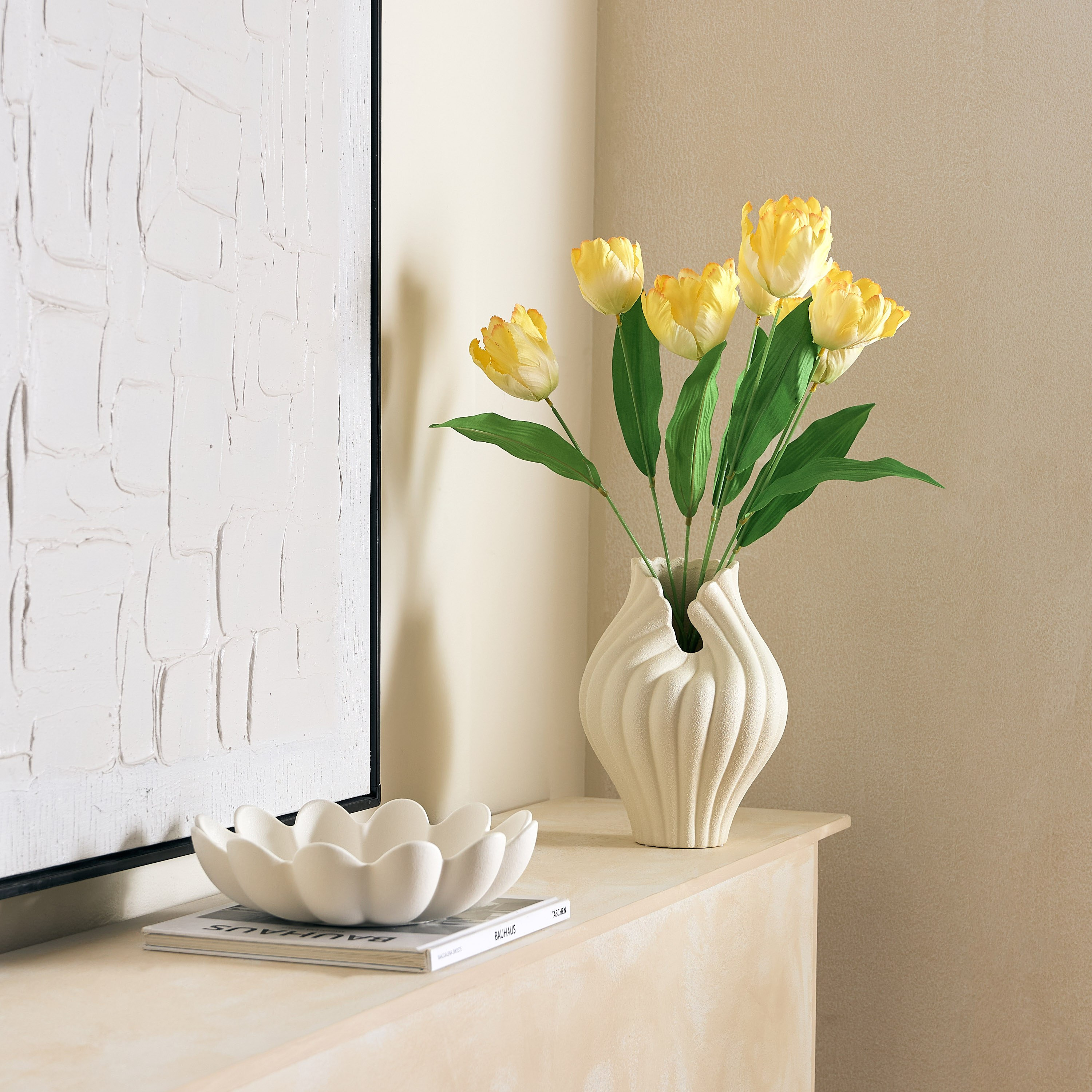 Floret Tulip Flower Bunch - 60 cm-hbxdecorandfurnishings-homeaccessories-artificialflowersandplants-image-7