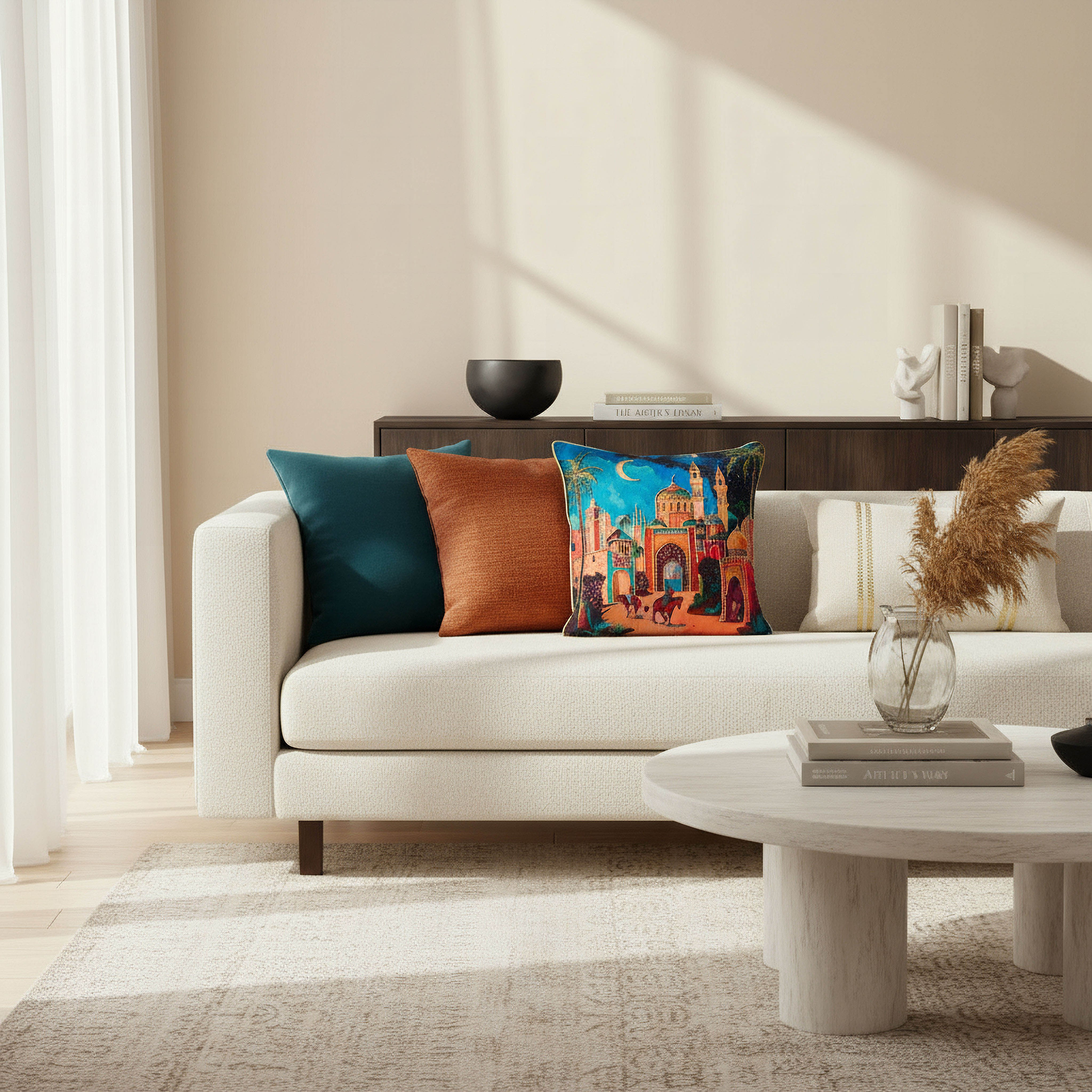 وسادة محشوة بتصميم بازار من أرابيان نايت - ‎45×45 سم‎-hbxhomeware-hbxbedroom-image-3