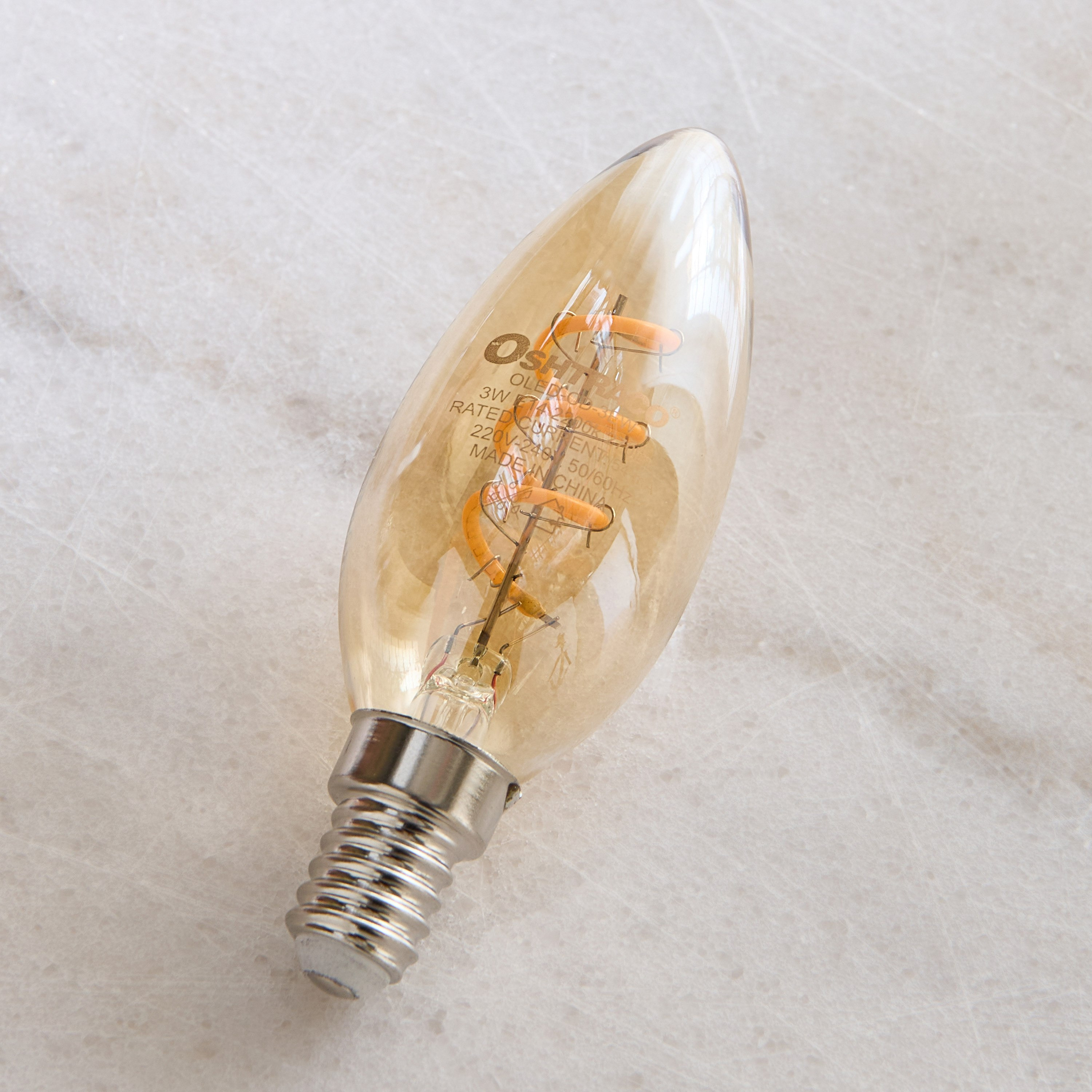 Oshtraco 3-Watt Amber Shade E14 Vintage Candle Bulb-hbxbedroom-lighting-lightingaccessories-image-1