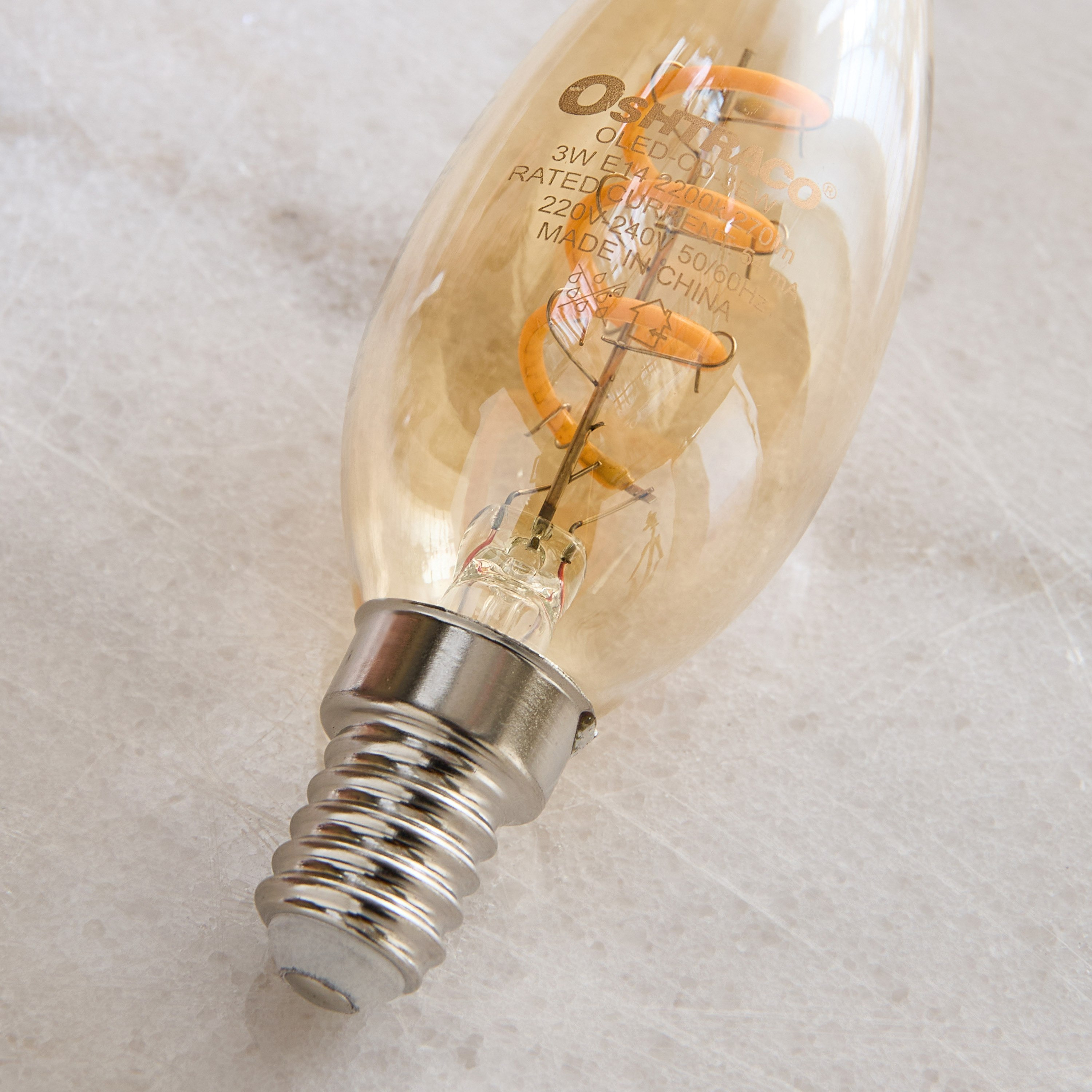 Oshtraco 3-Watt Amber Shade E14 Vintage Candle Bulb-hbxbedroom-lighting-lightingaccessories-image-2