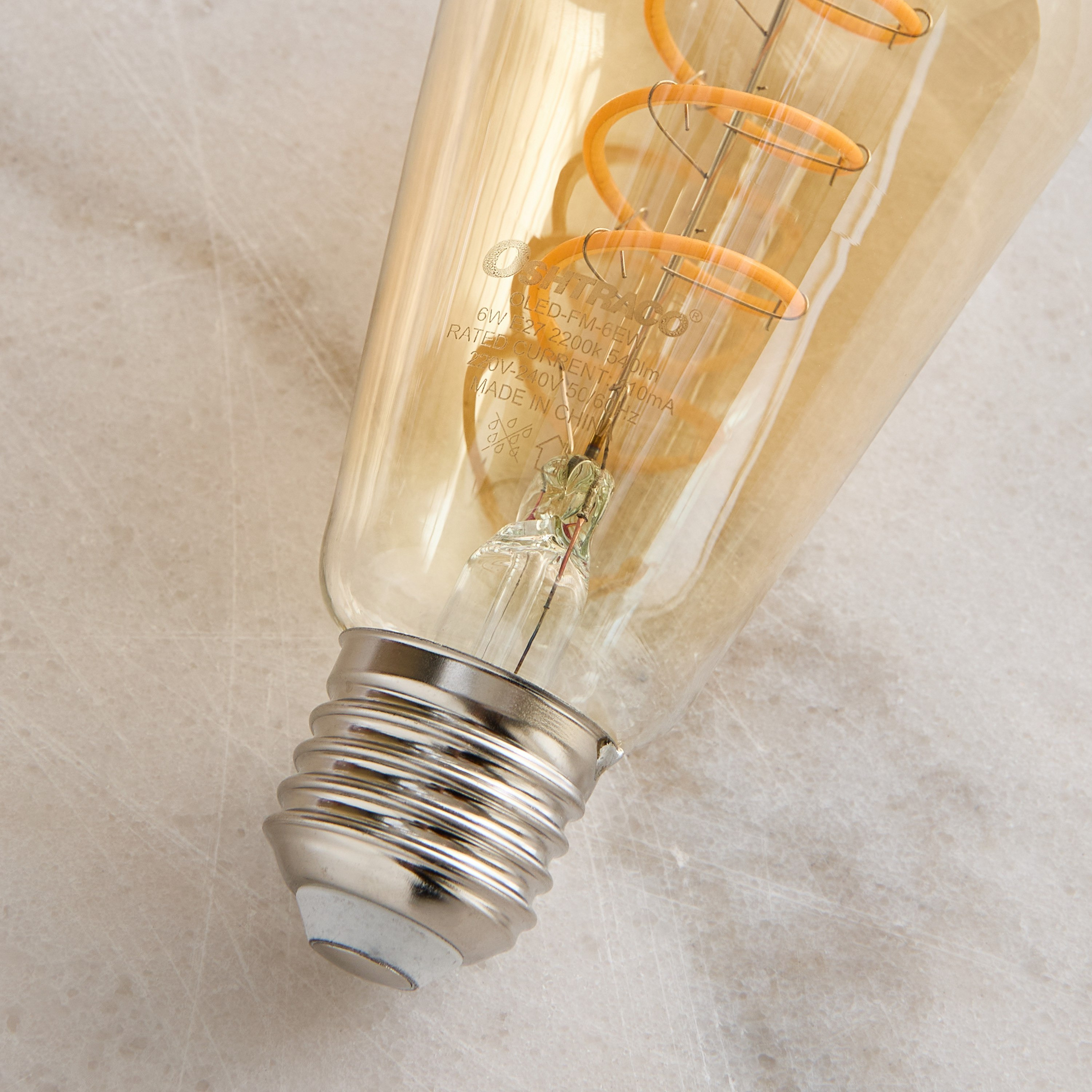 Oshtraco 6-Watt E27 Amber Shade Vintage Edison Bulb-hbxbedroom-lighting-lightingaccessories-image-2