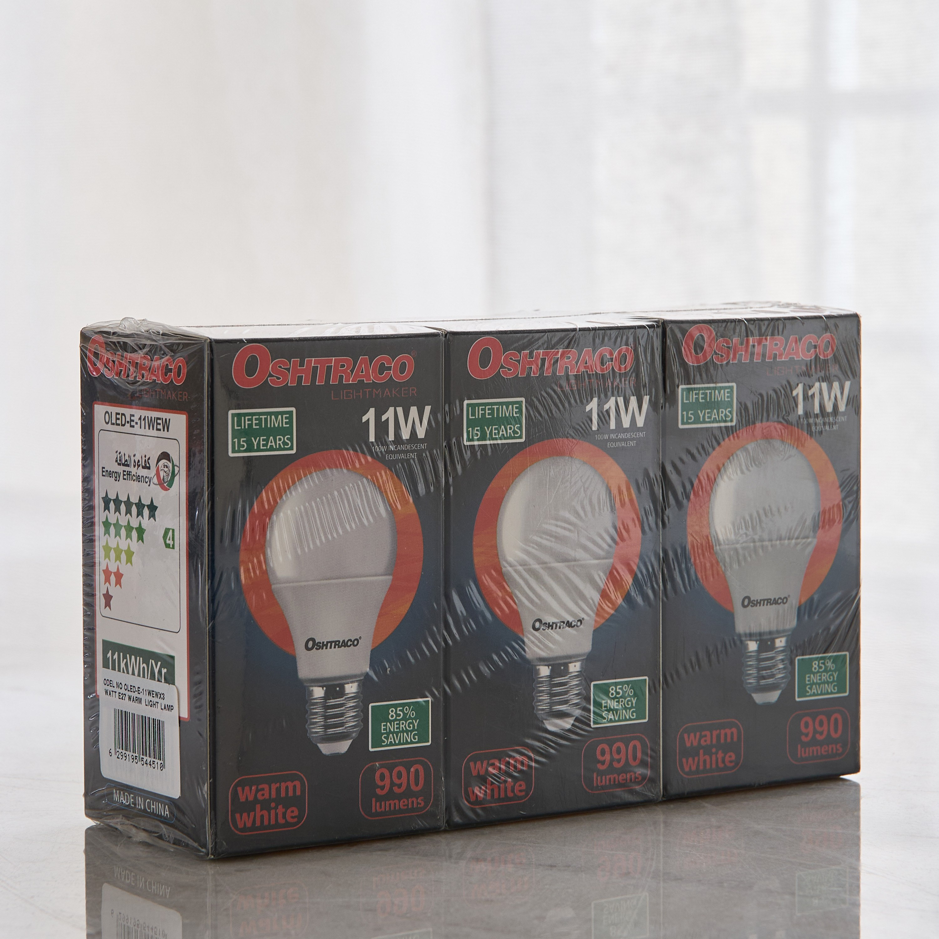 Oshtraco 11-Watt 3000K E27 Bulb - Set of 3-hbxbedroom-lighting-lightingaccessories-image-3