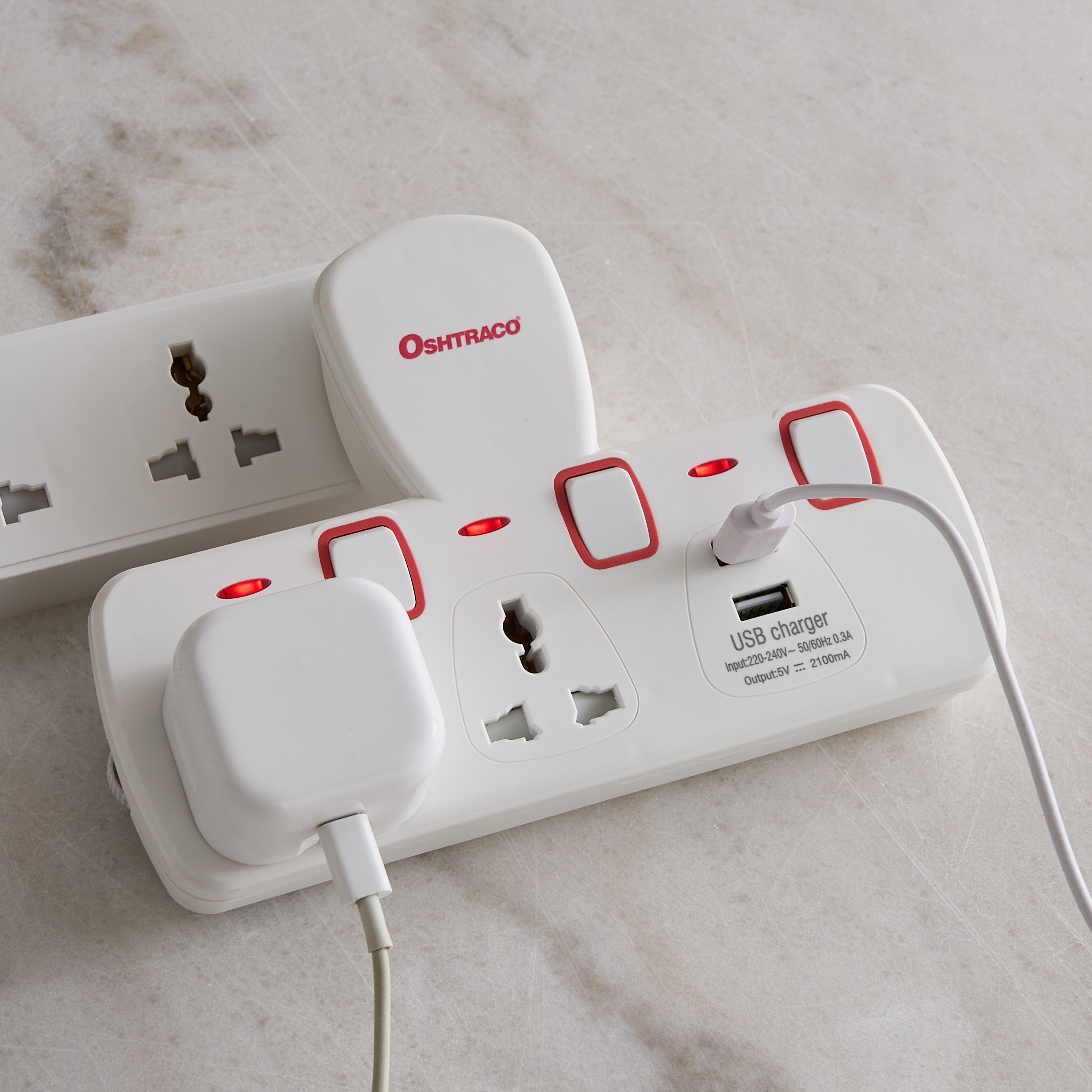 Oshtraco 2-Way Switch T-Socket with 2 USB-A Ports-hbxbedroom-lighting-lightingaccessories-image-2