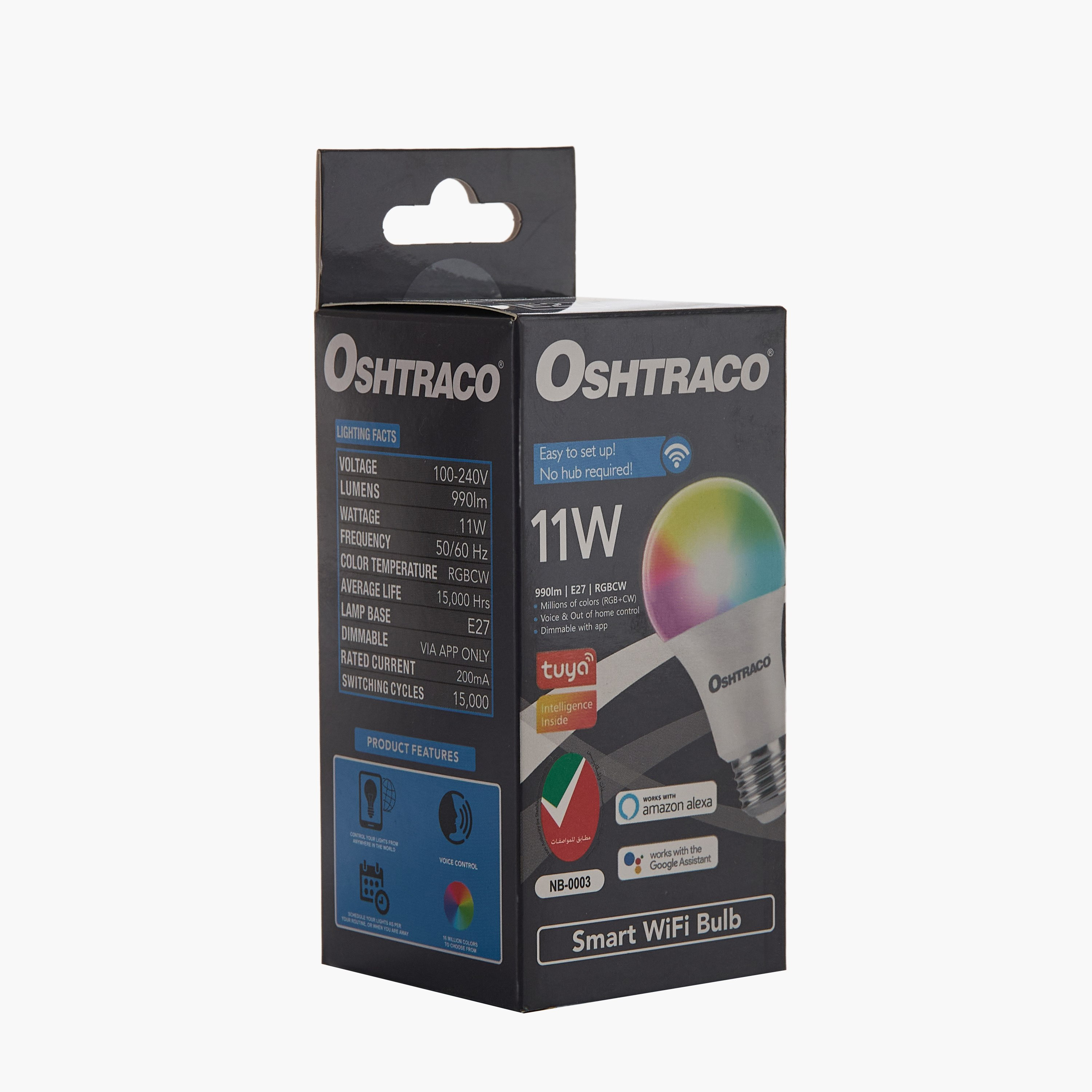 Oshtraco 11W E27 Multicolour Dimmable Smart WiFi Bulb-hbxbedroom-lighting-lightingaccessories-image-3