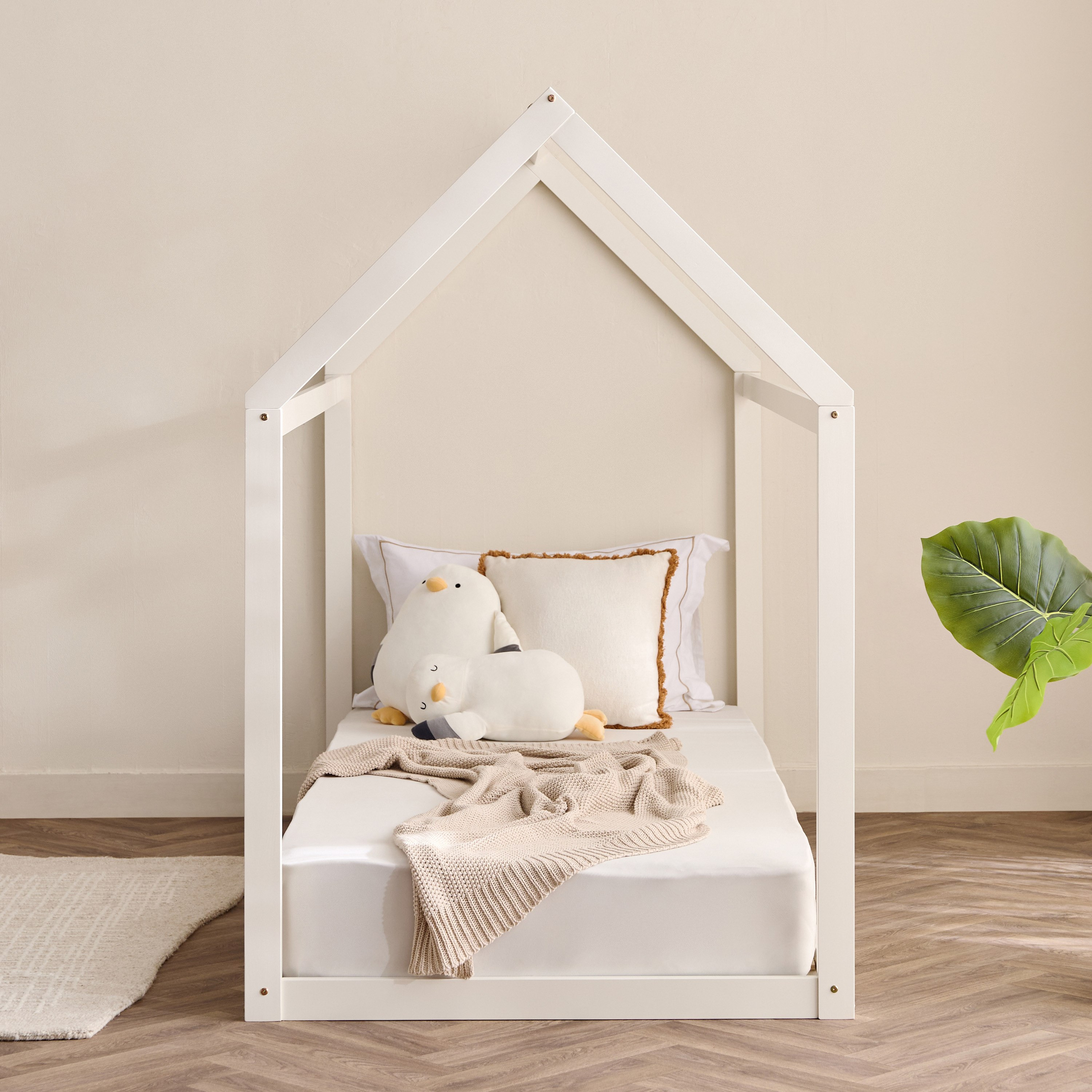 Movo Stova Vanilla Single House Bed - 90x200 cm-hbxfurniture-bedsandbedsets-beds-single-image-2