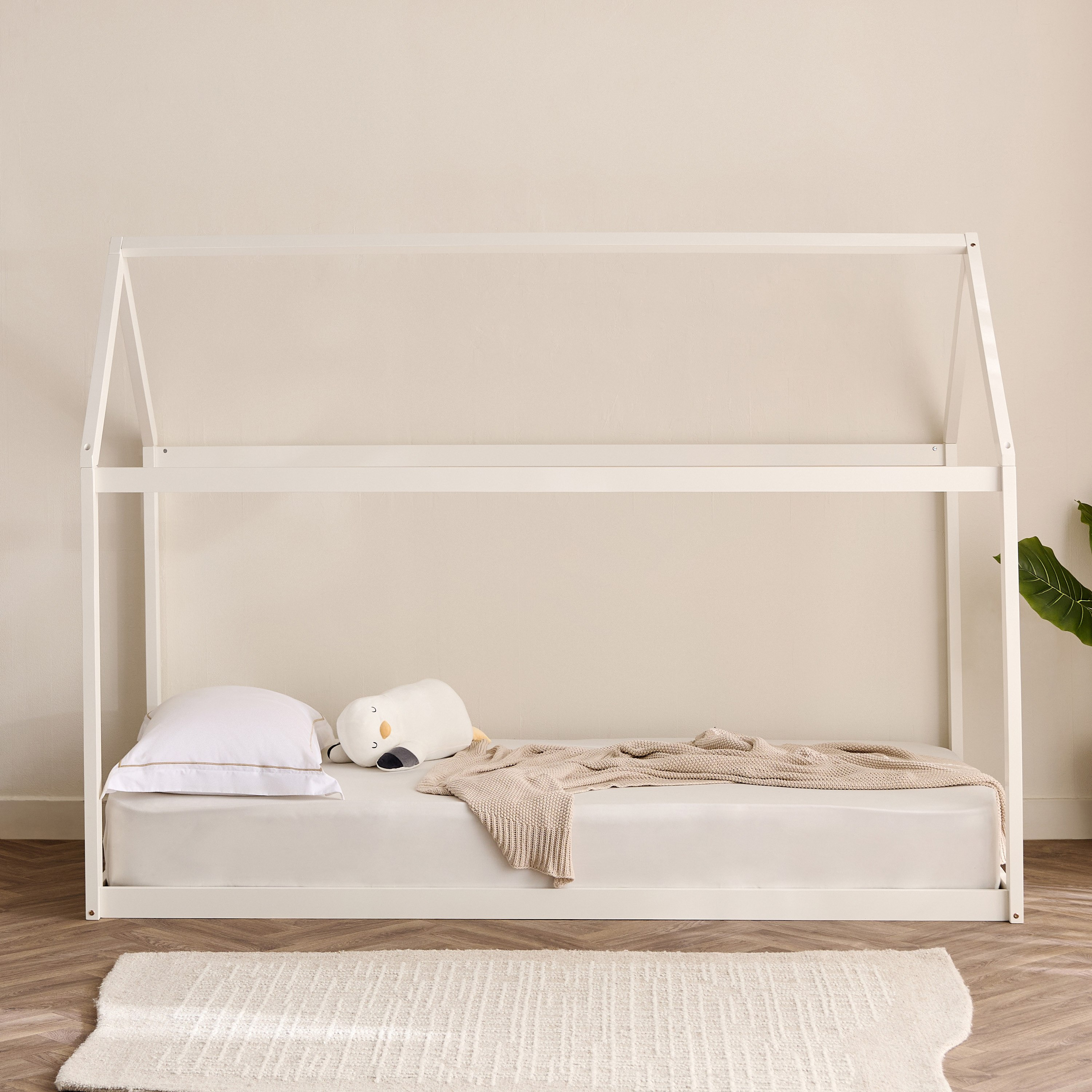 Movo Stova Vanilla Single House Bed - 90x200 cm-hbxfurniture-bedsandbedsets-beds-single-image-3