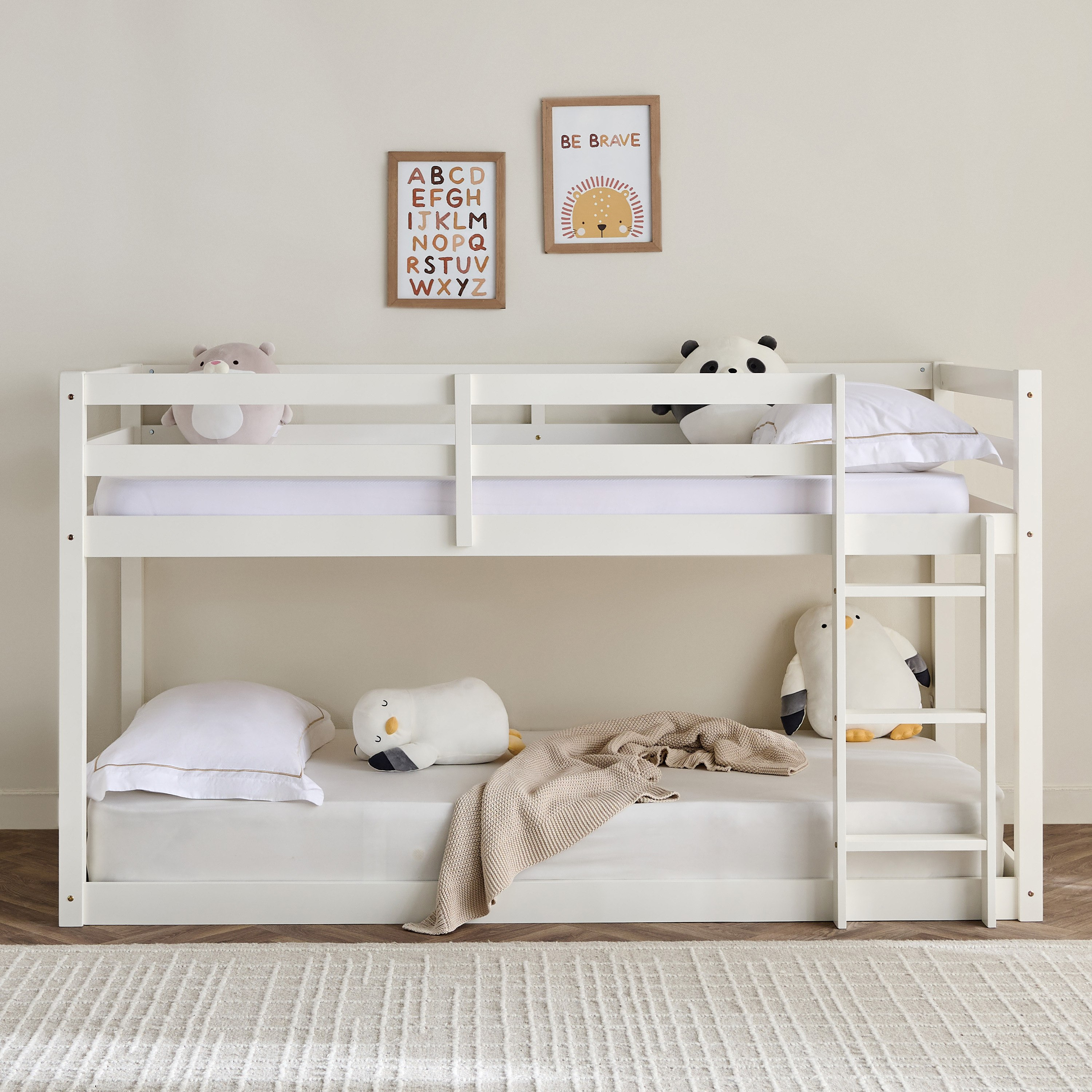 Stova Vanilla Floor Bunk Bed - 90x200 cm-hbxkidsandyouth-bedsandbedsets-bunkbeds-single-image-2
