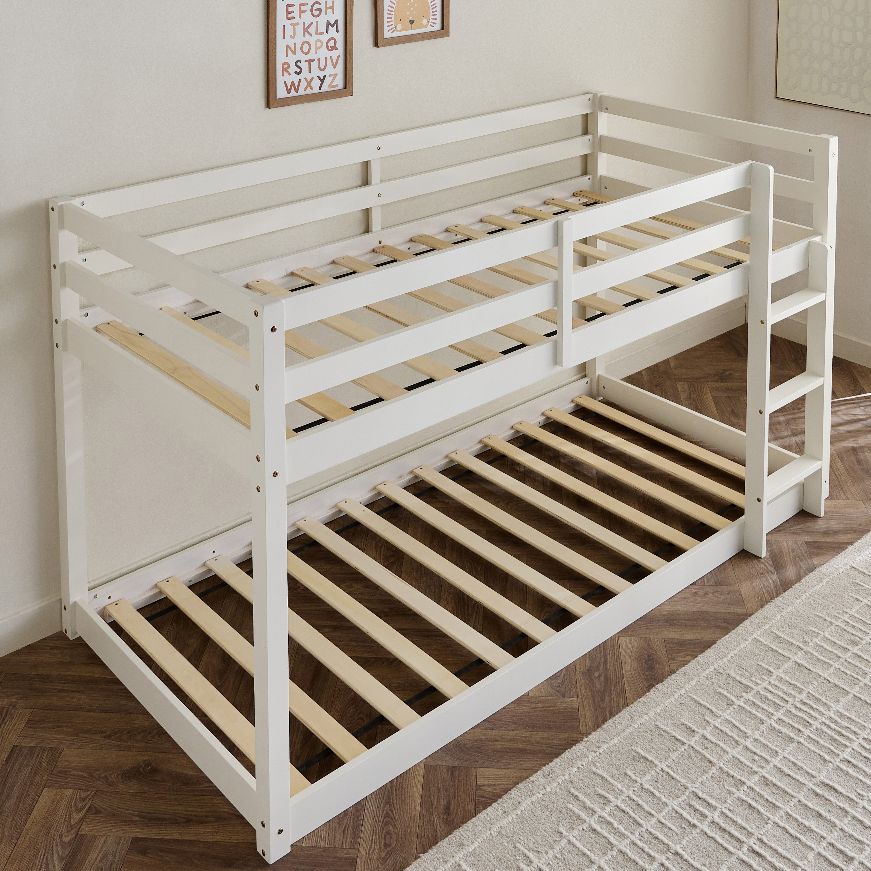 Stova Vanilla Floor Bunk Bed - 90x200 cm-hbxkidsandyouth-bedsandbedsets-bunkbeds-single-image-5