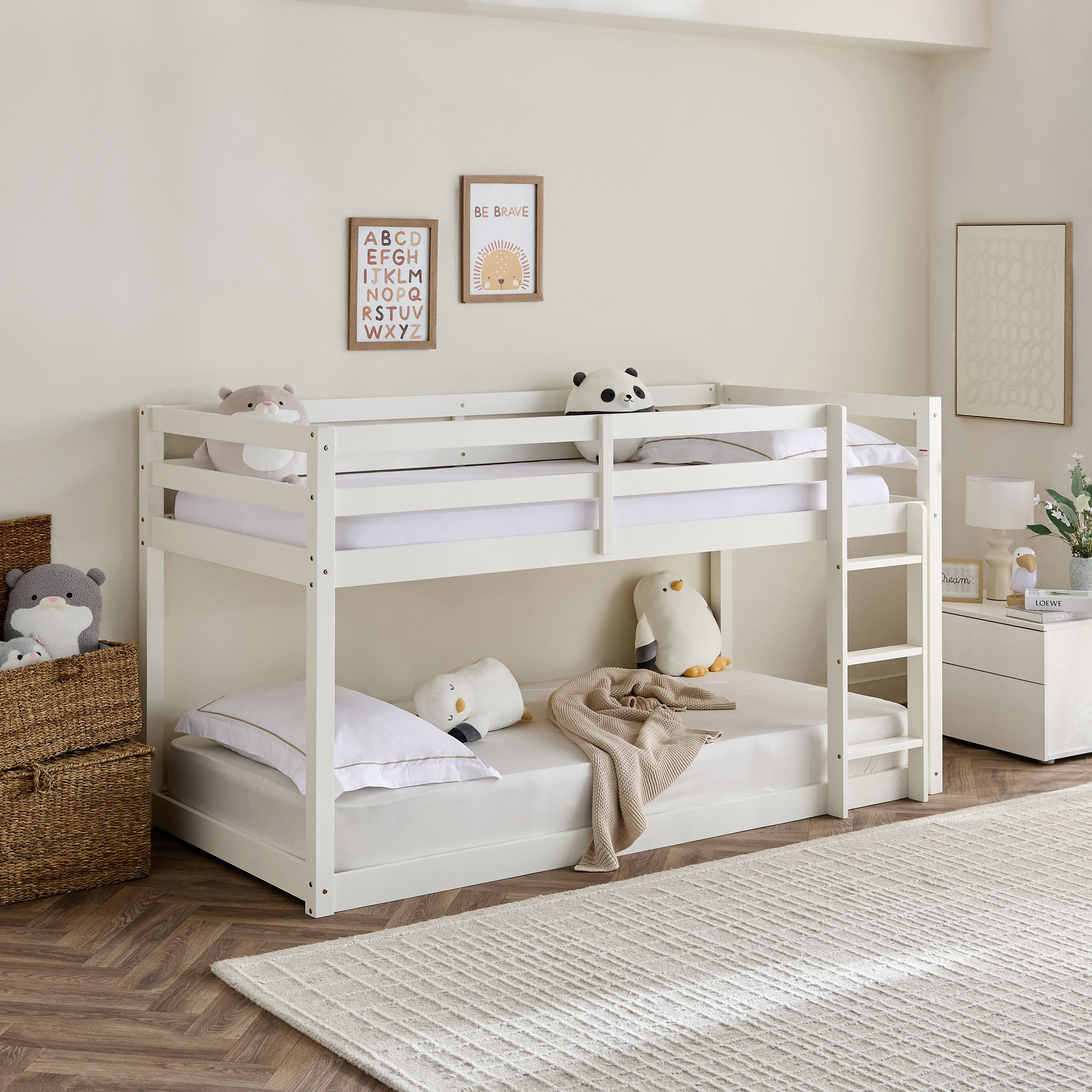 Stova Vanilla Floor Bunk Bed - 90x200 cm-hbxkidsandyouth-bedsandbedsets-bunkbeds-single-image-6