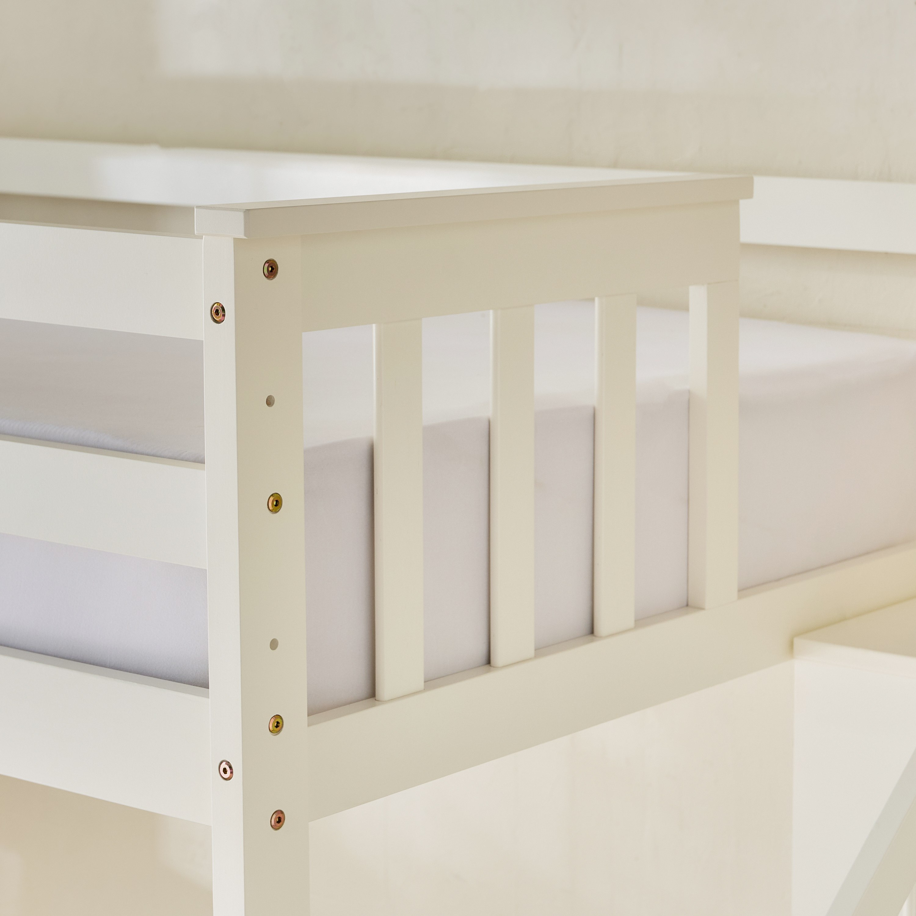 Stova Vanilla Twin Step Single Bunk Bed with Pull Out and Storage - 90x200 cm-hbxkidsandyouth-bedsandbedsets-bunkbeds-single-image-5