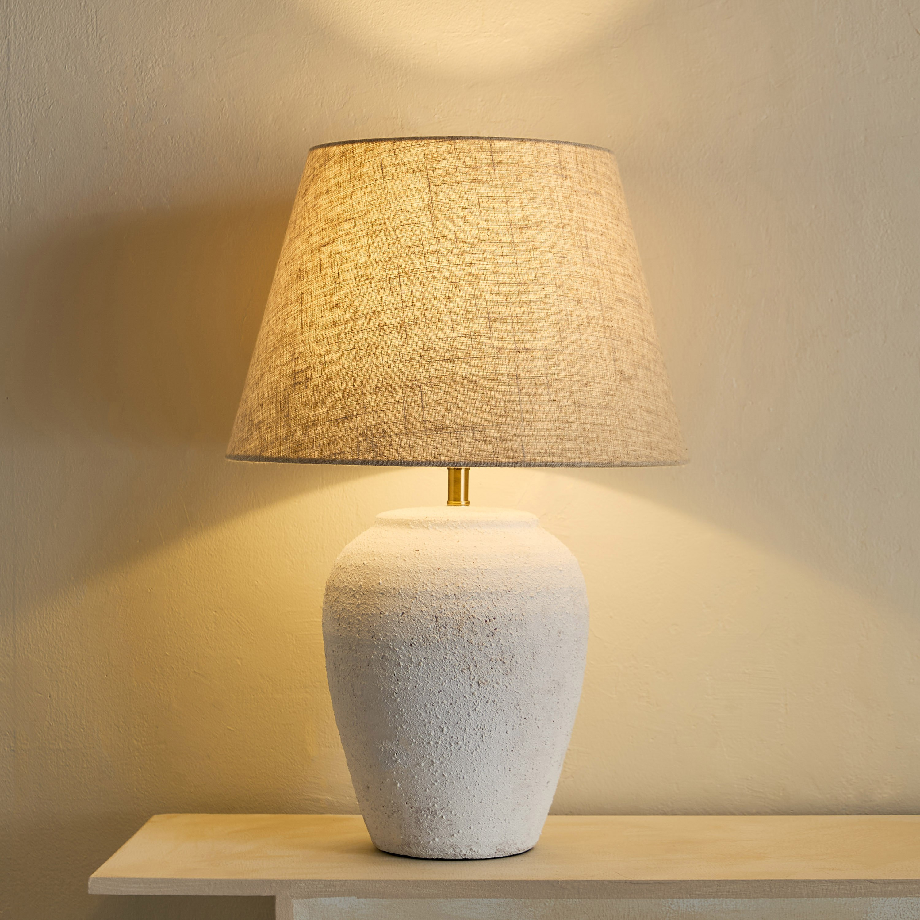 Emzie Big Size Ceramic Table Lamp with Linen Shade - 35x53.5 cm-hbxlivingroom-lighting-tablelamps-image-7