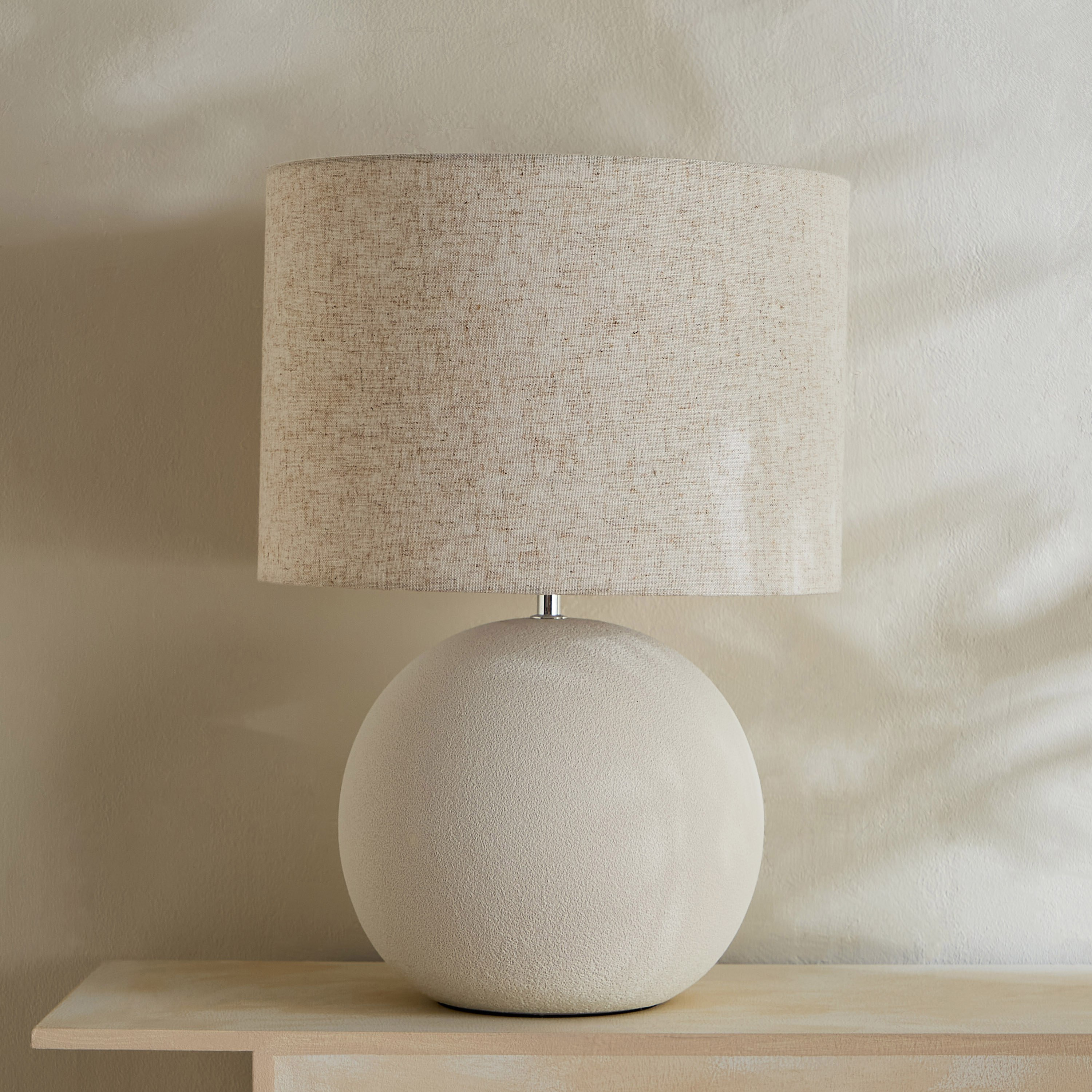 Emzie Big Size Ceramic Table Lamp with Linen Shade - 38x51.5 cm-hbxlivingroom-lighting-tablelamps-image-6