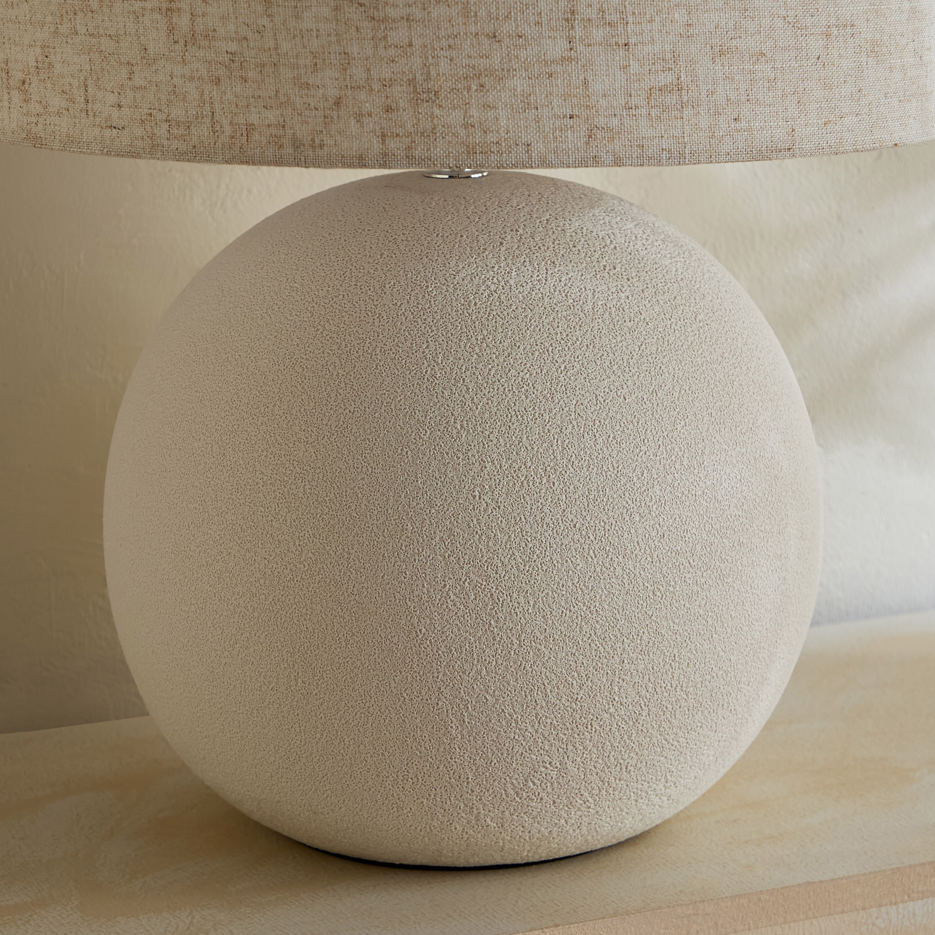 Emzie Big Size Ceramic Table Lamp with Linen Shade - 38x51.5 cm-hbxlivingroom-lighting-tablelamps-image-9