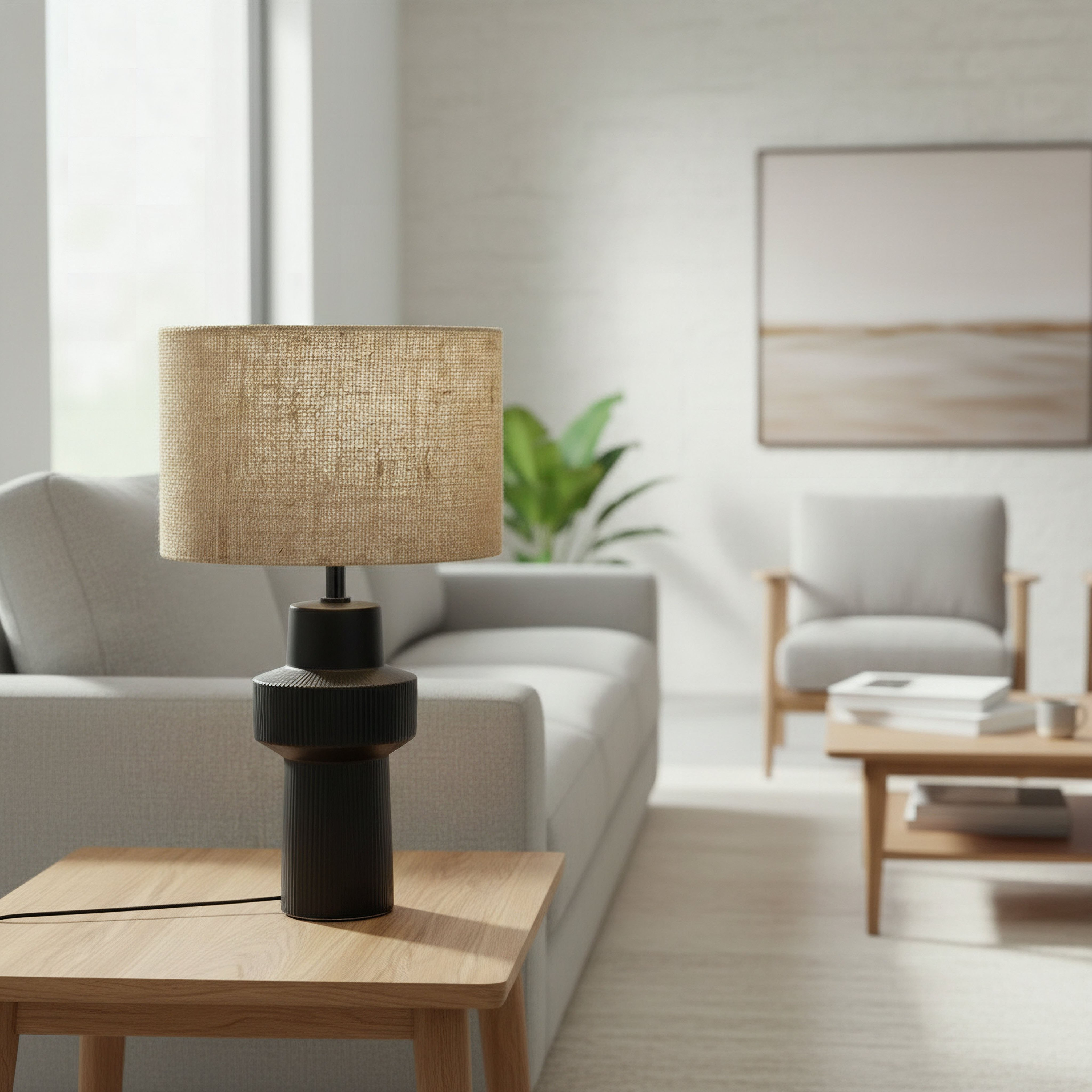 Emzie Table Lamp with Linen Shade - 43 cm-hbxlivingroom-lighting-tablelamps-image-5